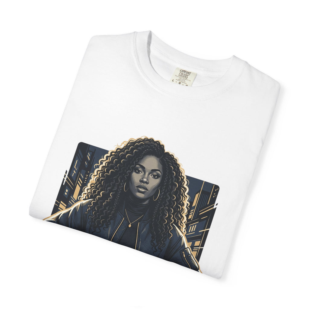 Pretty Rich Bitch The Collection by PRB T-Shirt — Bold Graphic Tee with Empowered Woman Portrait by Power Runs Black