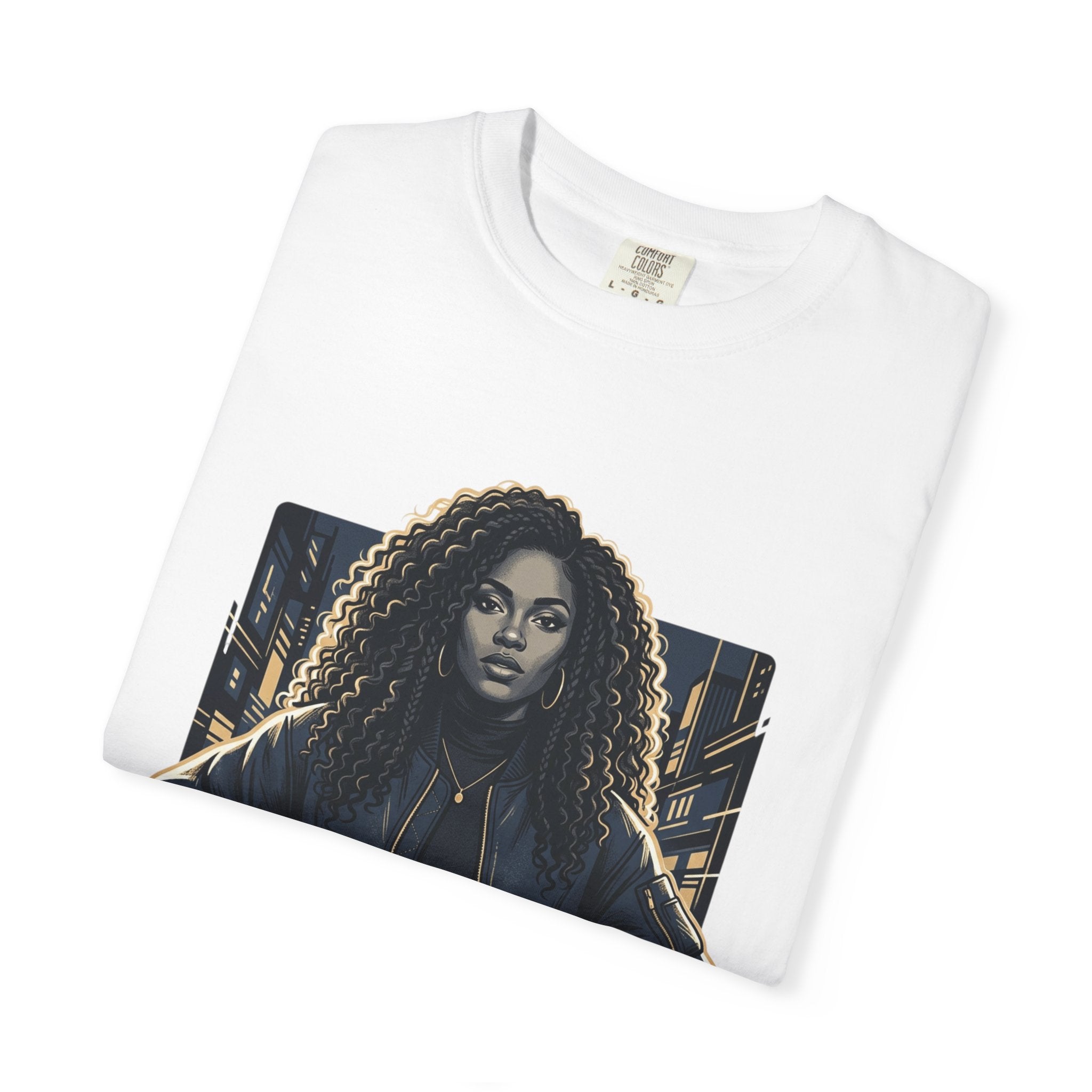 Pretty Rich Bitch The Collection by PRB T-Shirt — Bold Graphic Tee with Empowered Woman Portrait by Power Runs Black