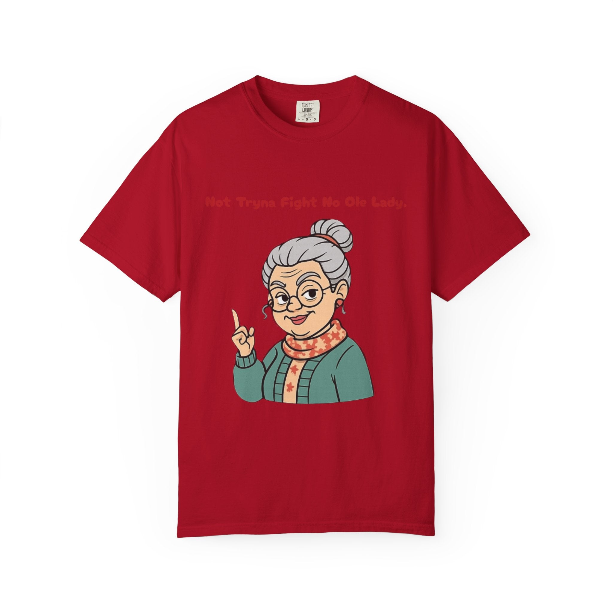 PRB Not Tryna Fight No Ole Lady T-shirt | Funny Grandma Graphic Tee by Power Runs Black