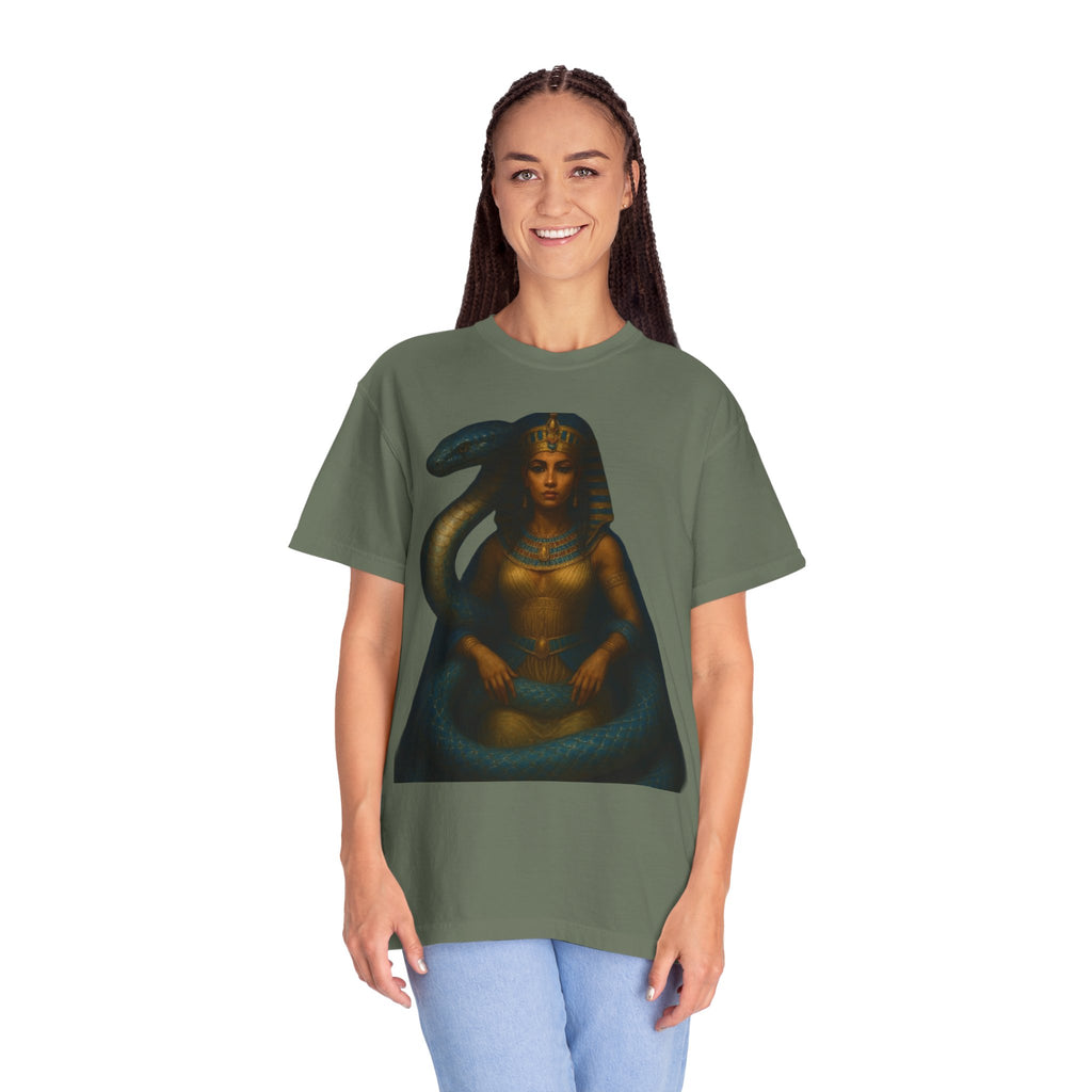PRB Egyptian Goddess with Snake T-Shirt | Pharaoh Serpent Art Tee by Power Runs Black