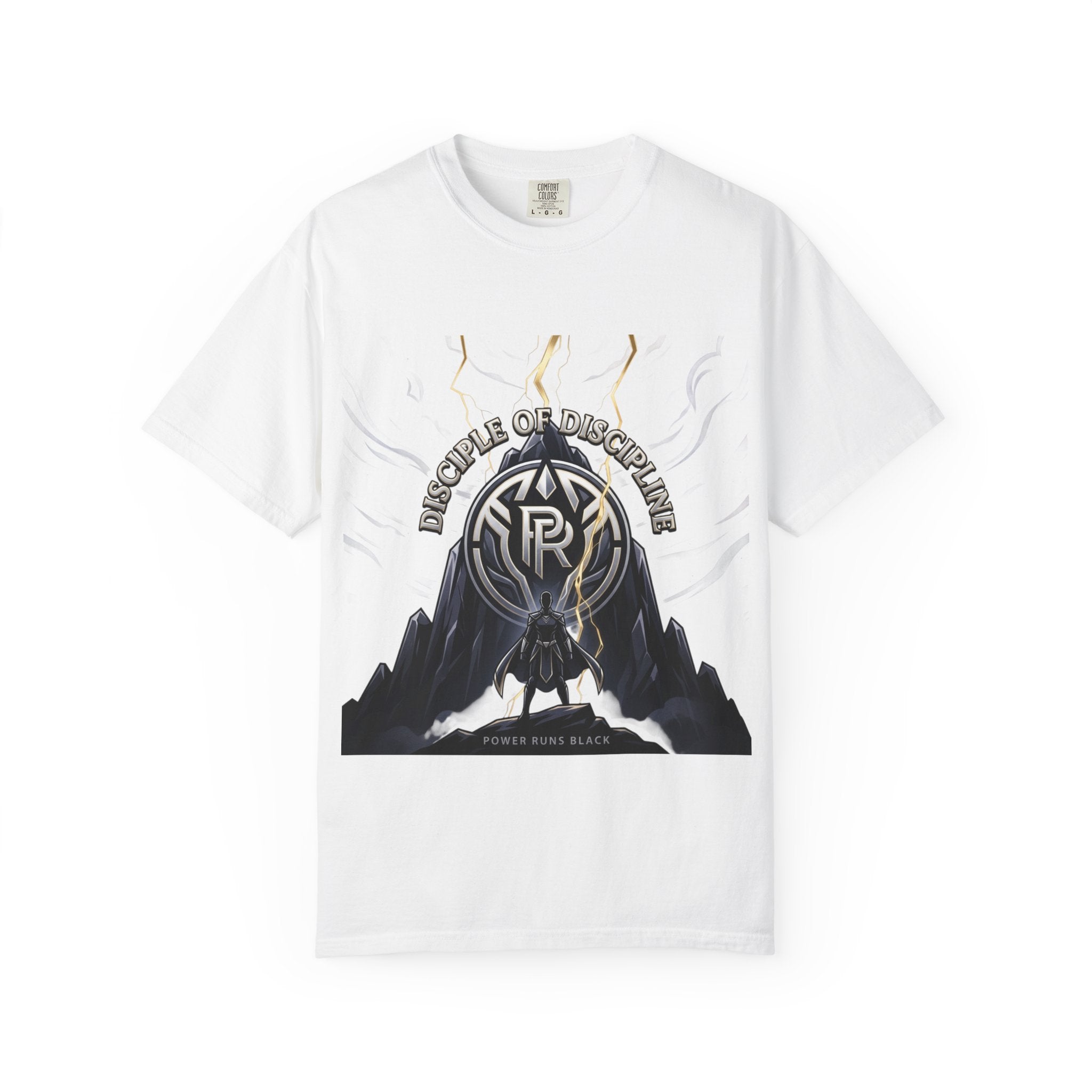 Printify PRB Disciple of Discipline logo mountain graphic T-Shirt | Crest emblem tee - T-Shirt