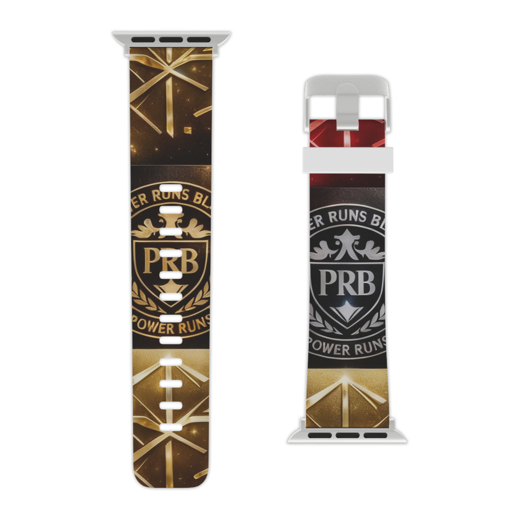 Decorative Crest Apple Watch Band — Bronze & Black TPU Strap by Printify
