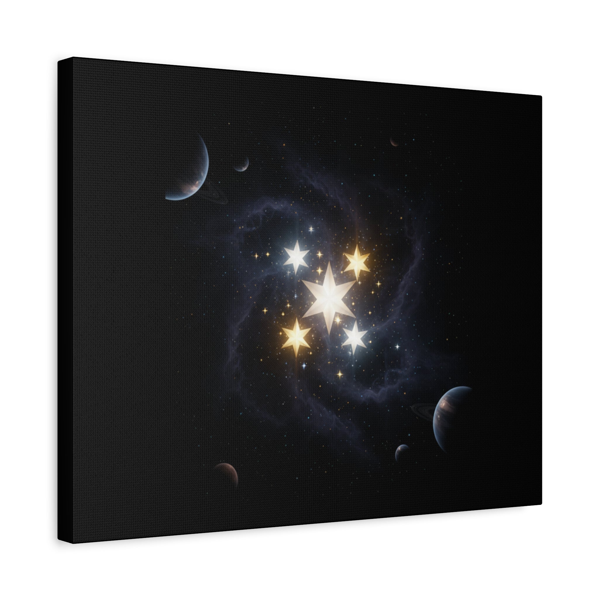 PRB Celestial Star Cluster Matte Canvas Print — Cosmic Planets Wall Art by Printify