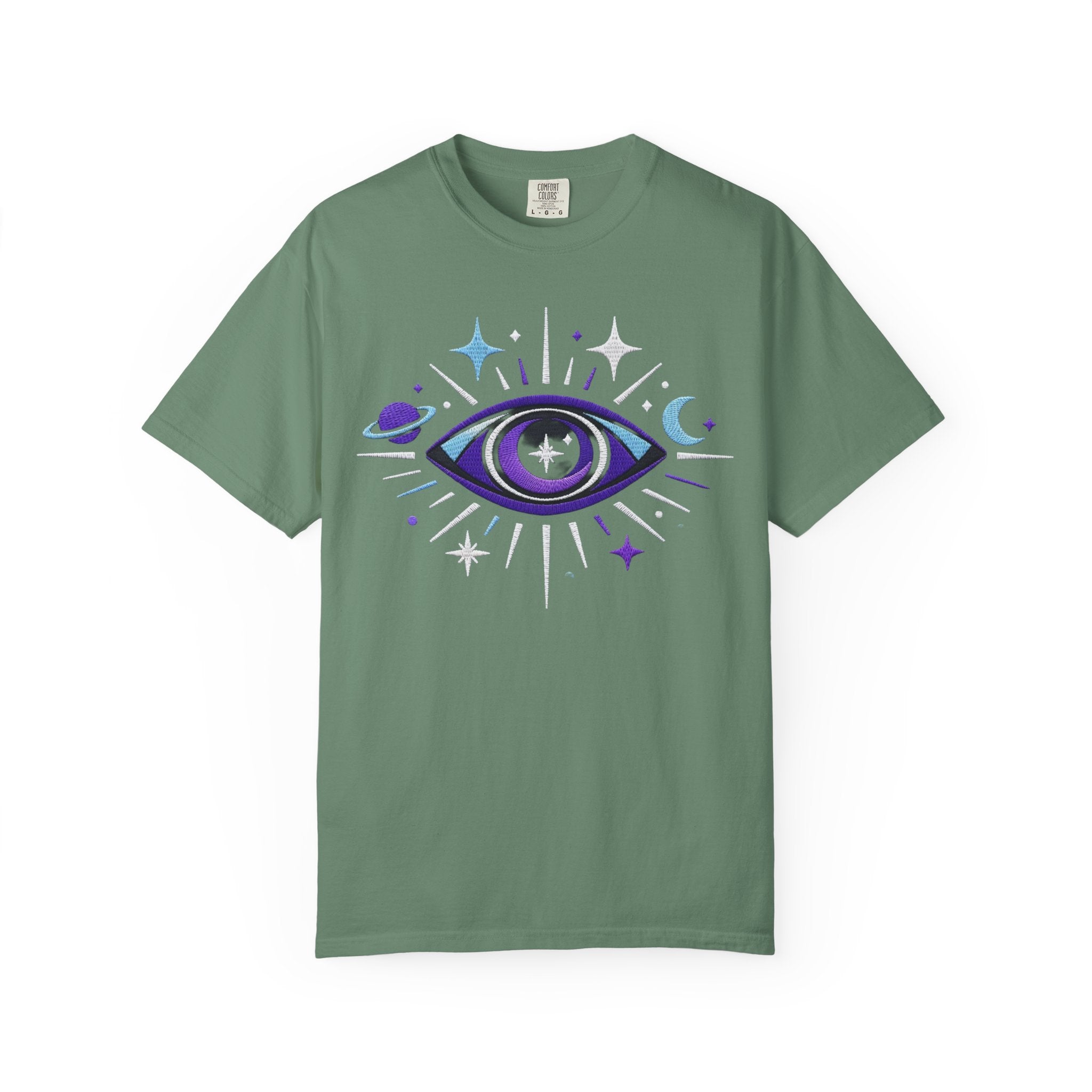 PRB Mystic All-Seeing Eye T-shirt | Cosmic Moon and Stars by Power Runs Black