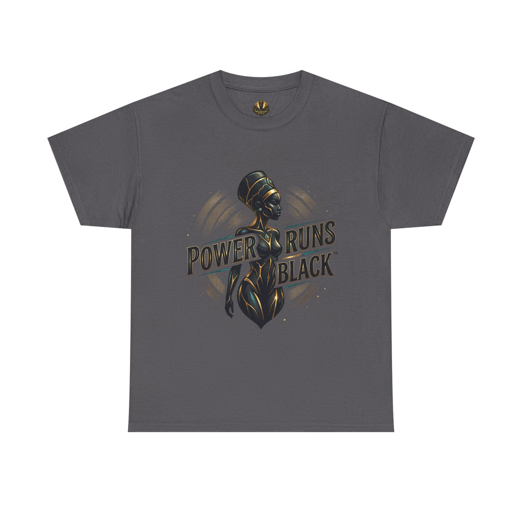 Power Runs Black Queen Goddess Graphics Tee by Power Runs Black