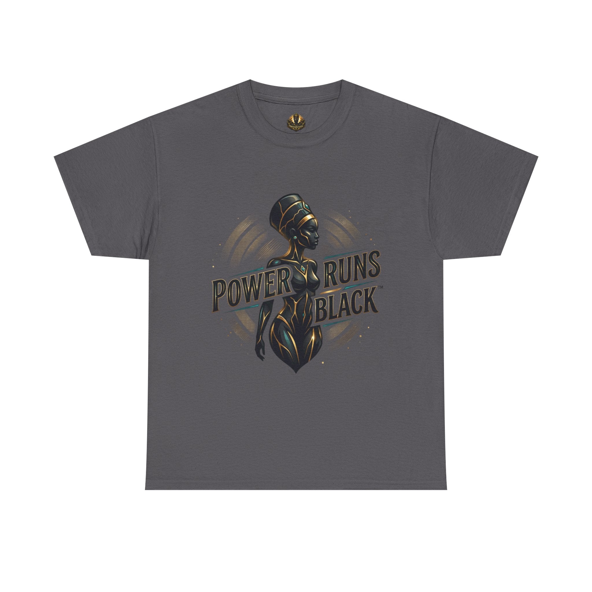 Power Runs Black Queen Goddess Graphics Tee by Power Runs Black