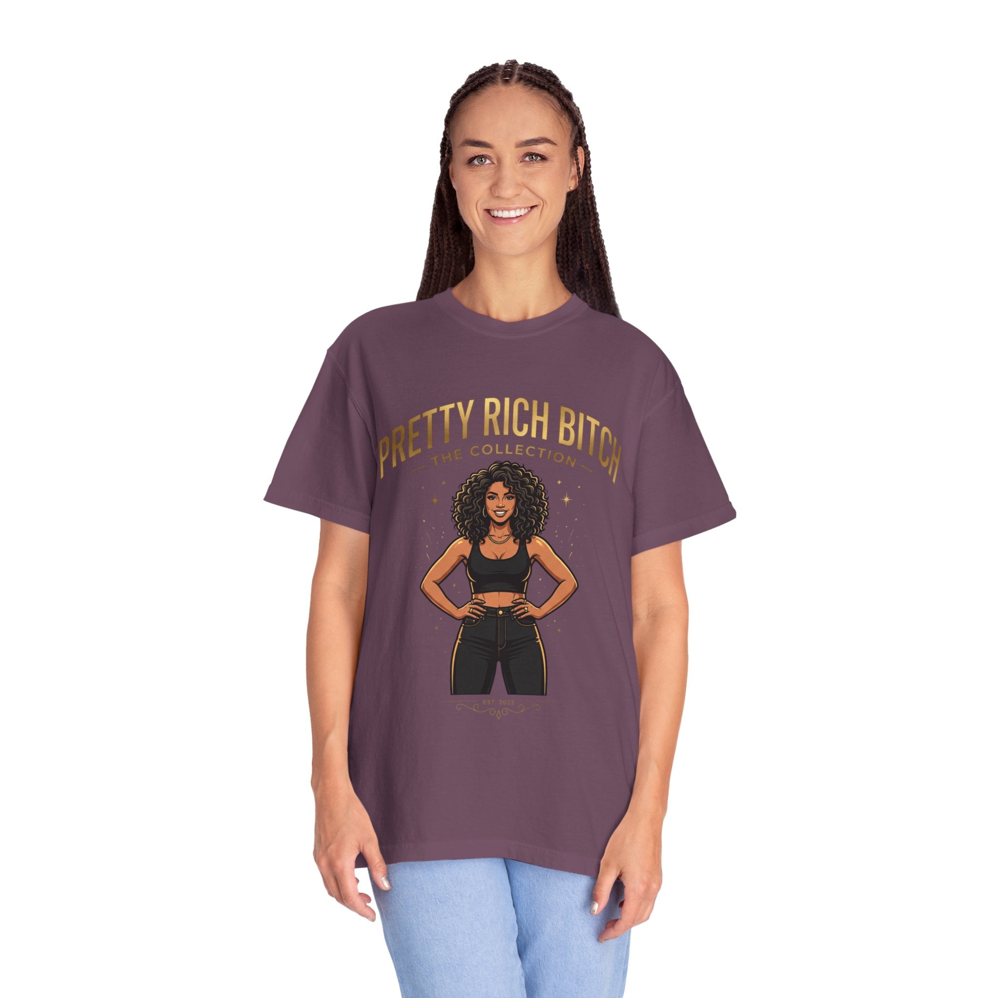 Pretty Rich Bitch The Collection by PRB T-Shirt — Empowered Black Woman Graphic Tee by Power Runs Black