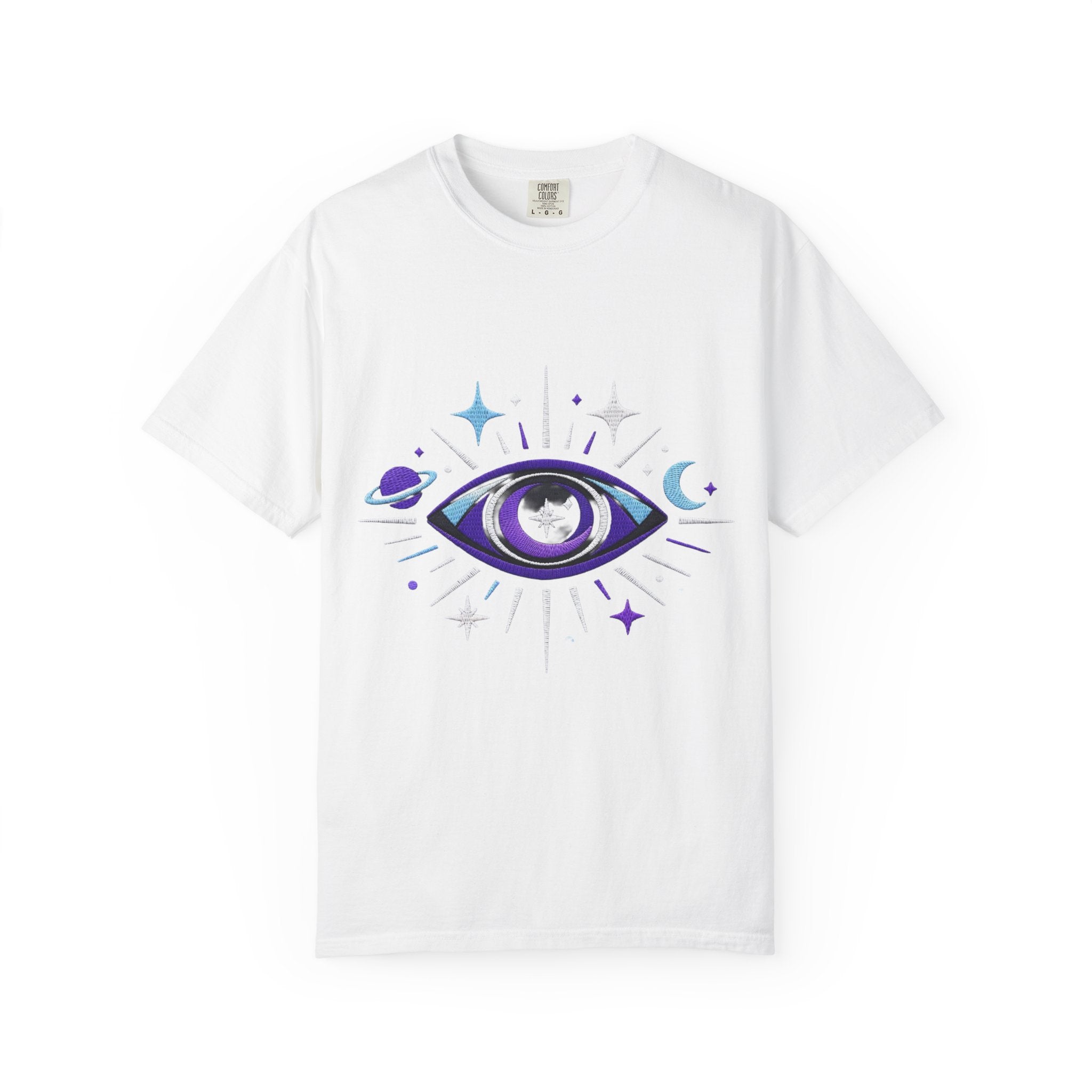 PRB Mystic All-Seeing Eye T-shirt | Cosmic Moon and Stars by Printify