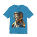 PRB Astronaut Portrait Tee — Starry Cosmic Helmet Graphic T-Shirt by Power Runs Black
