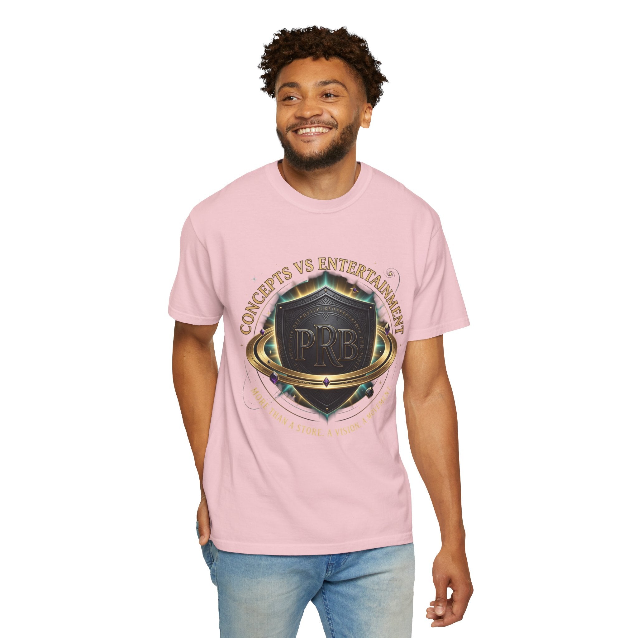 Concepts VS Entertainment Emblem Graphic T-Shirt | Heraldic Crest Tee by Printify