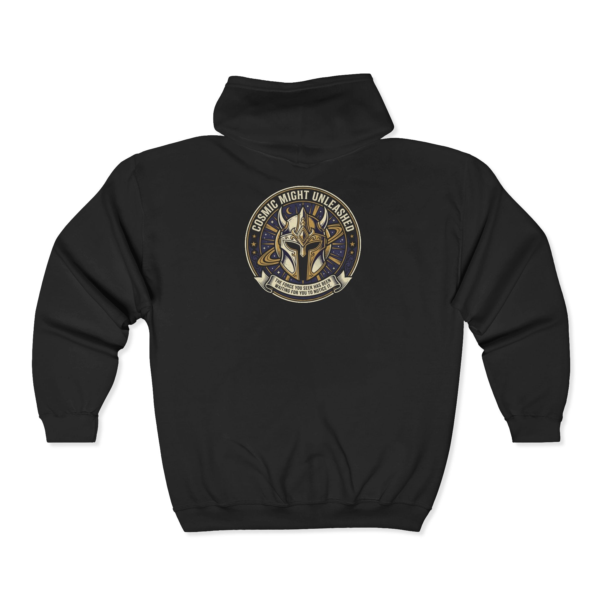 PRB Full-Zip Hoodie — Cosmic Night Unleashed Graphic by Power Runs Black