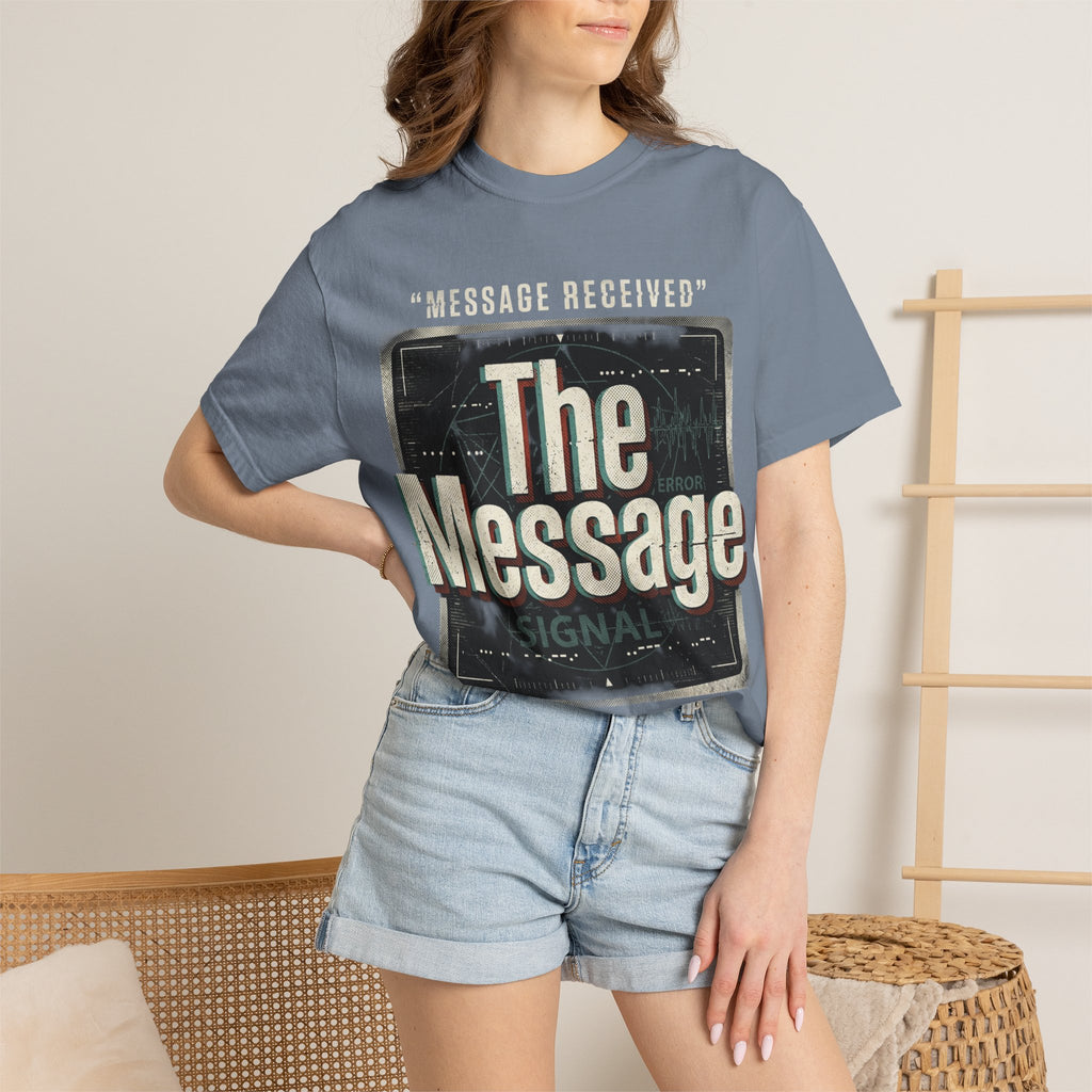 Power Runs Black PRB The Message Signal T-Shirt — Retro Graphic Tee with 'Message Received' Design by Power Runs Black