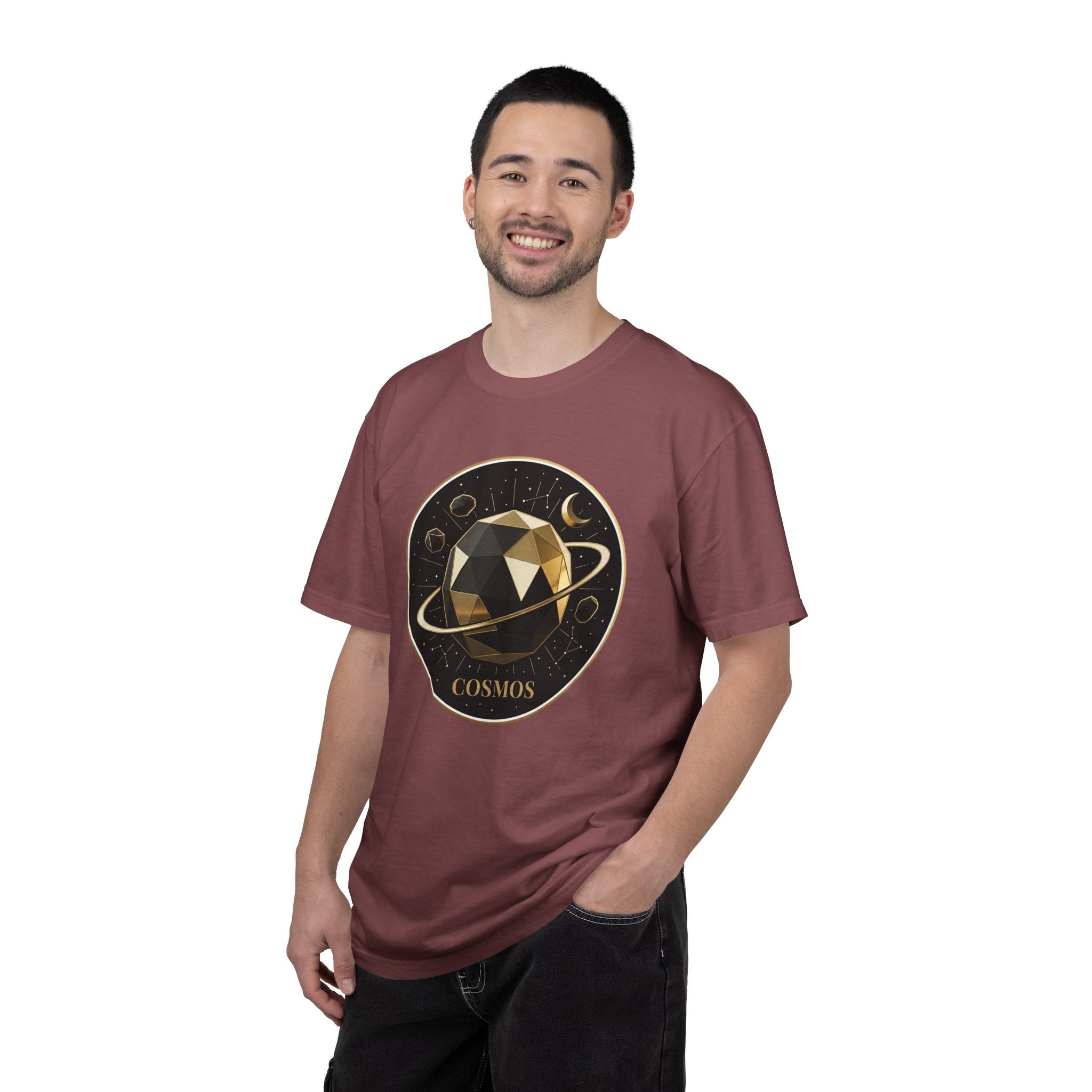 PRB Cosmos Geometric Planet T-Shirt by Power Runs Black