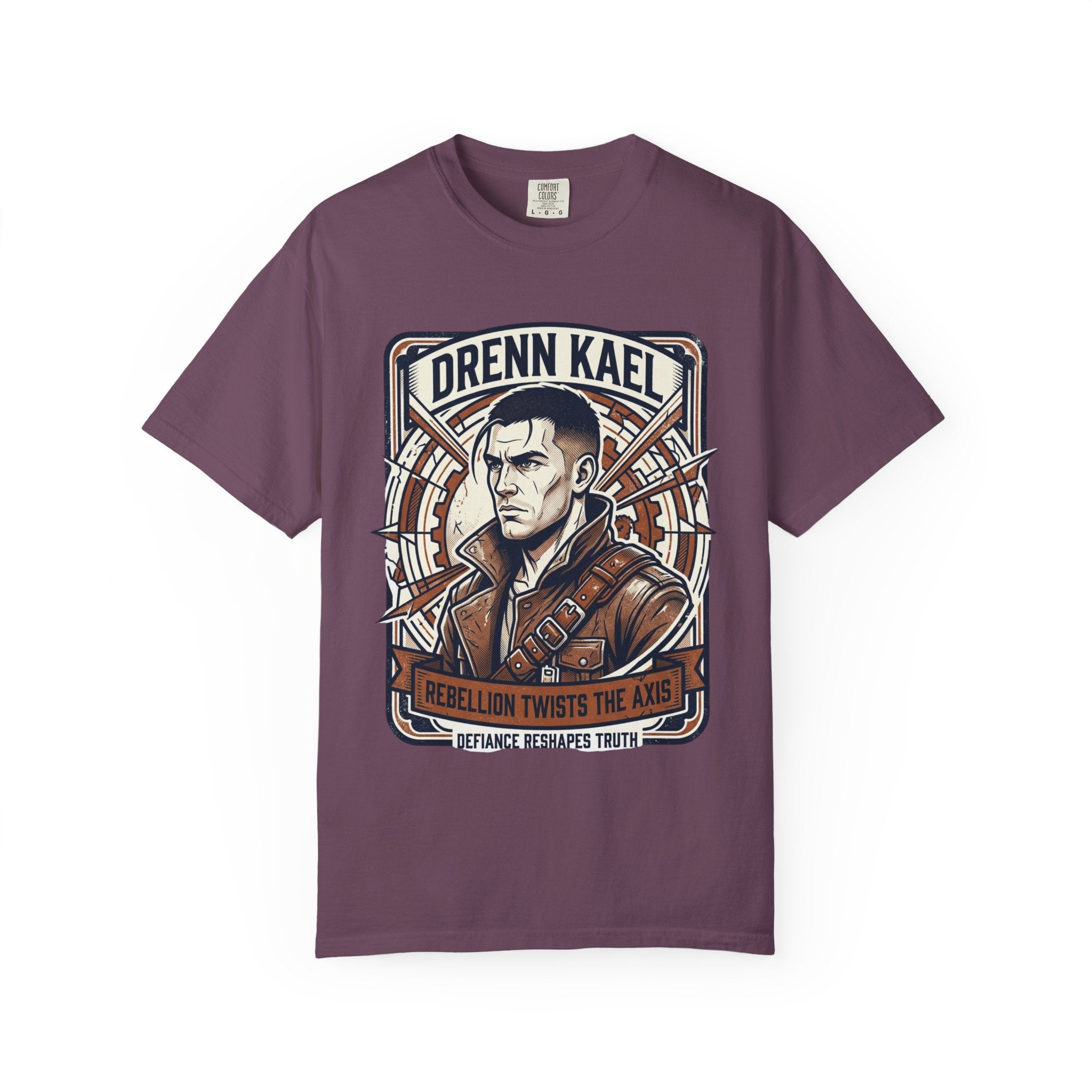 Power Runs Black PRB Drenn Kael Portrait T-Shirt — "Rebellion Twists the Axis" Graphic Tee by Power Runs Black