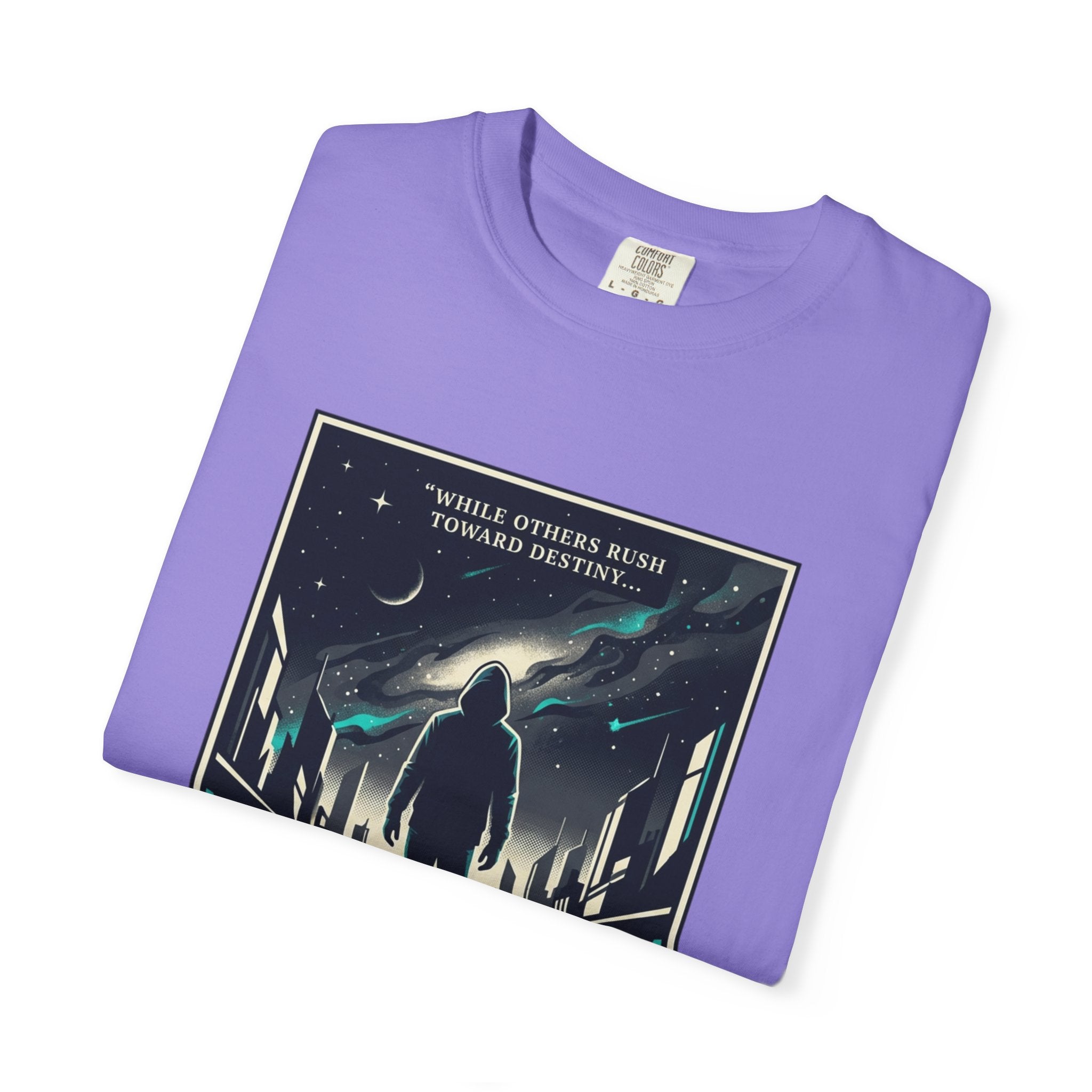 Power Runs Black Astra Sci‑Fi Graphic T-Shirt — "I walk toward understanding" Poster Design by Power Runs Black