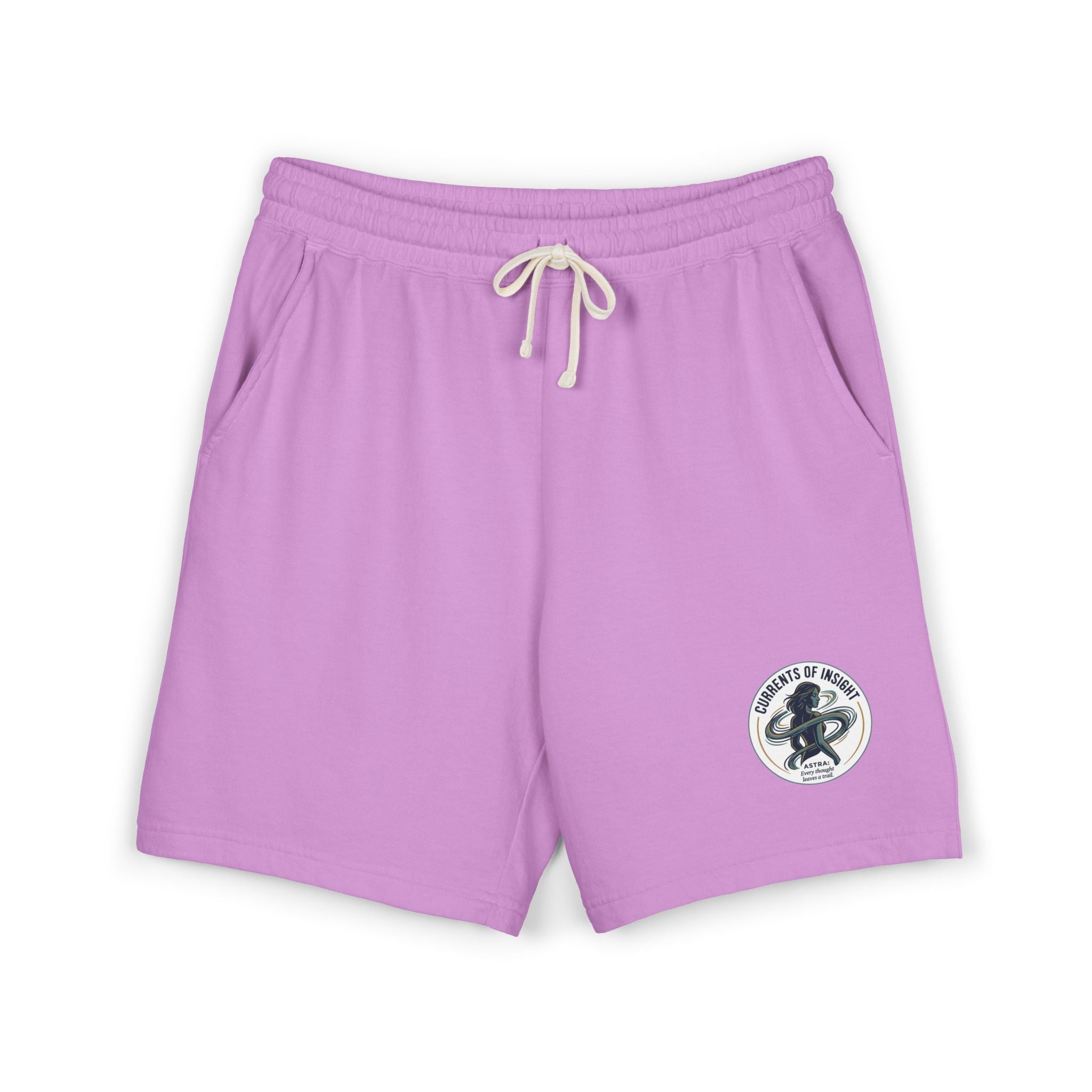 Power Runs Black Lightweight Fleece Sweat Shorts — Vintage Surf Patch by Power Runs Black