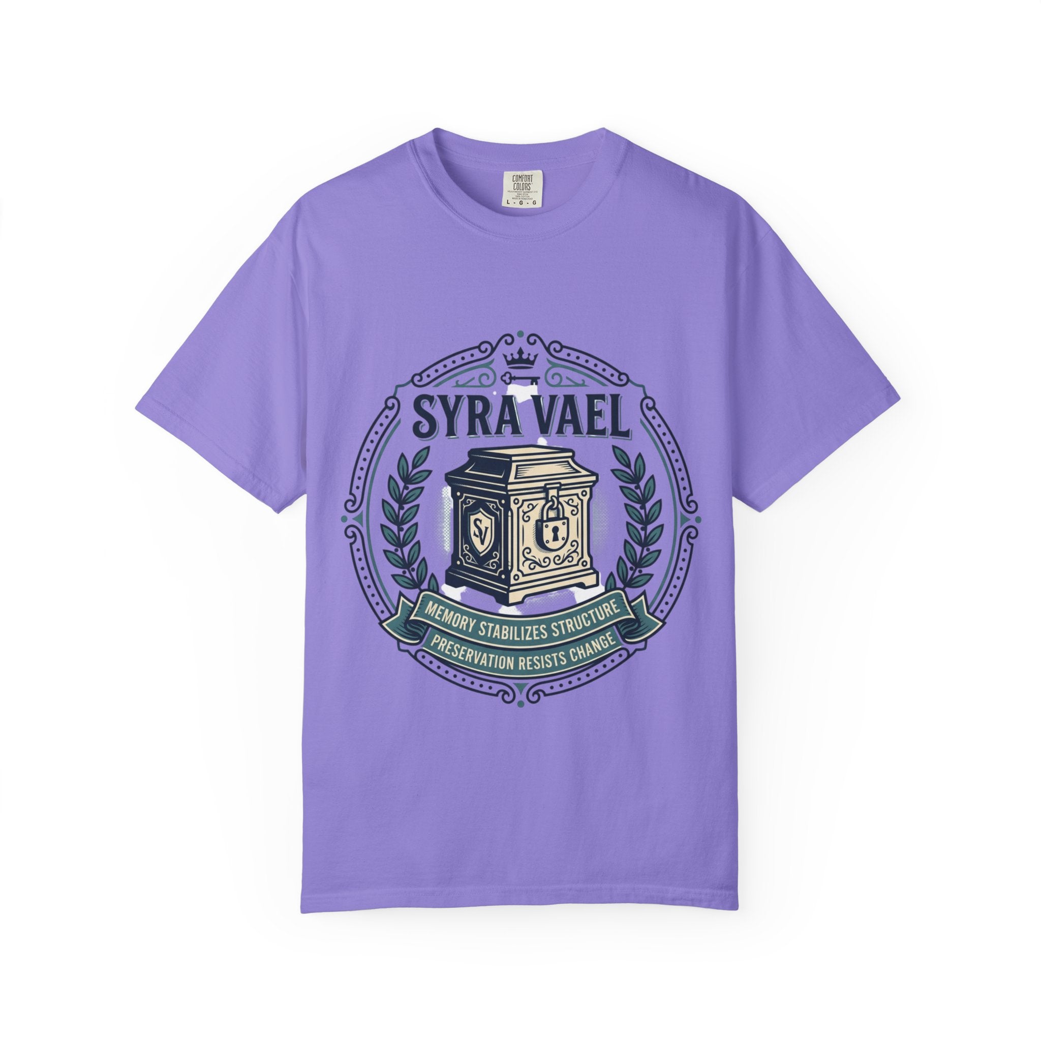 Power Runs Black PRB — Syra Vael Vintage Crest Tee by Power Runs Black