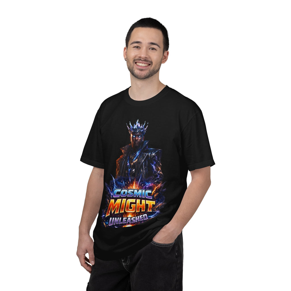 PRB Cosmic Might Unleashed T-shirt | Space Warrior Graphic Tee by Printify