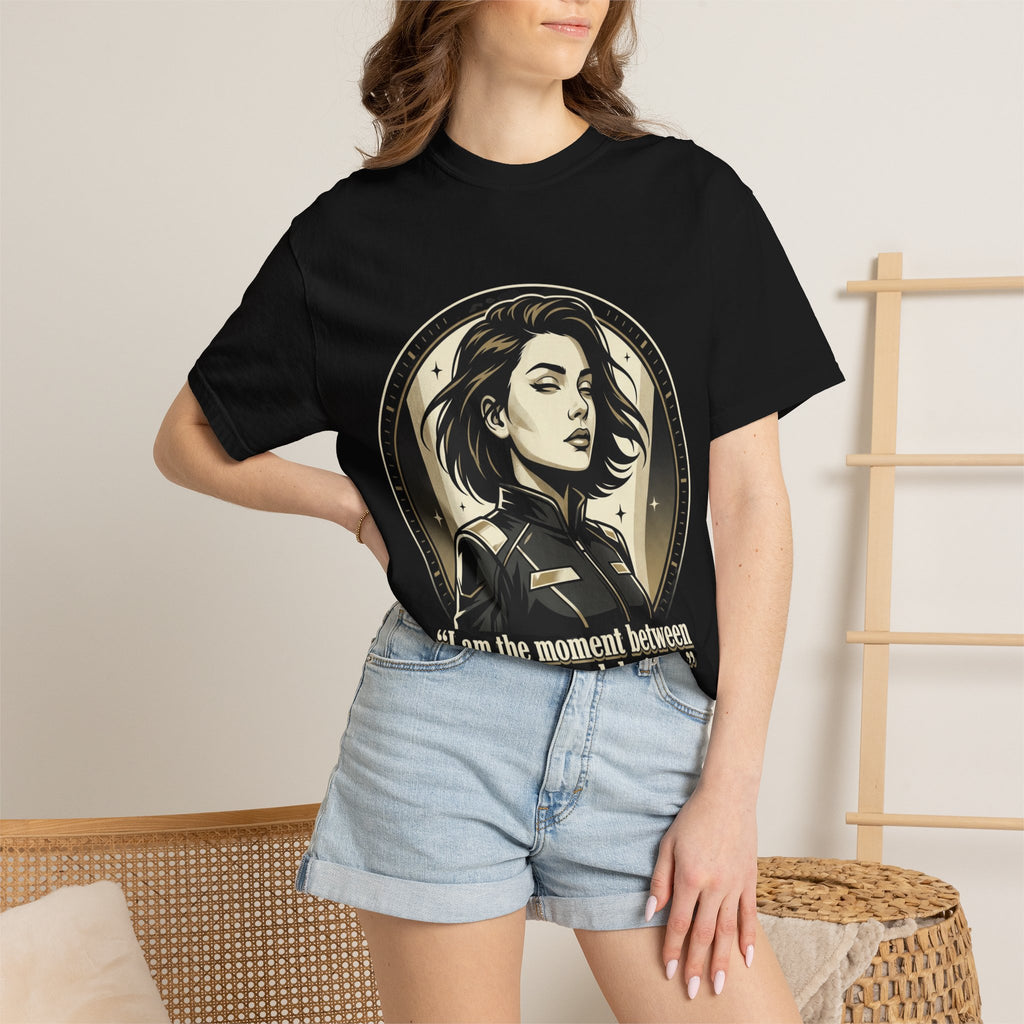 Power Runs Black Retro Space Captain Portrait T-Shirt — 'Fearless Commander' Graphic Tee by Power Runs Black