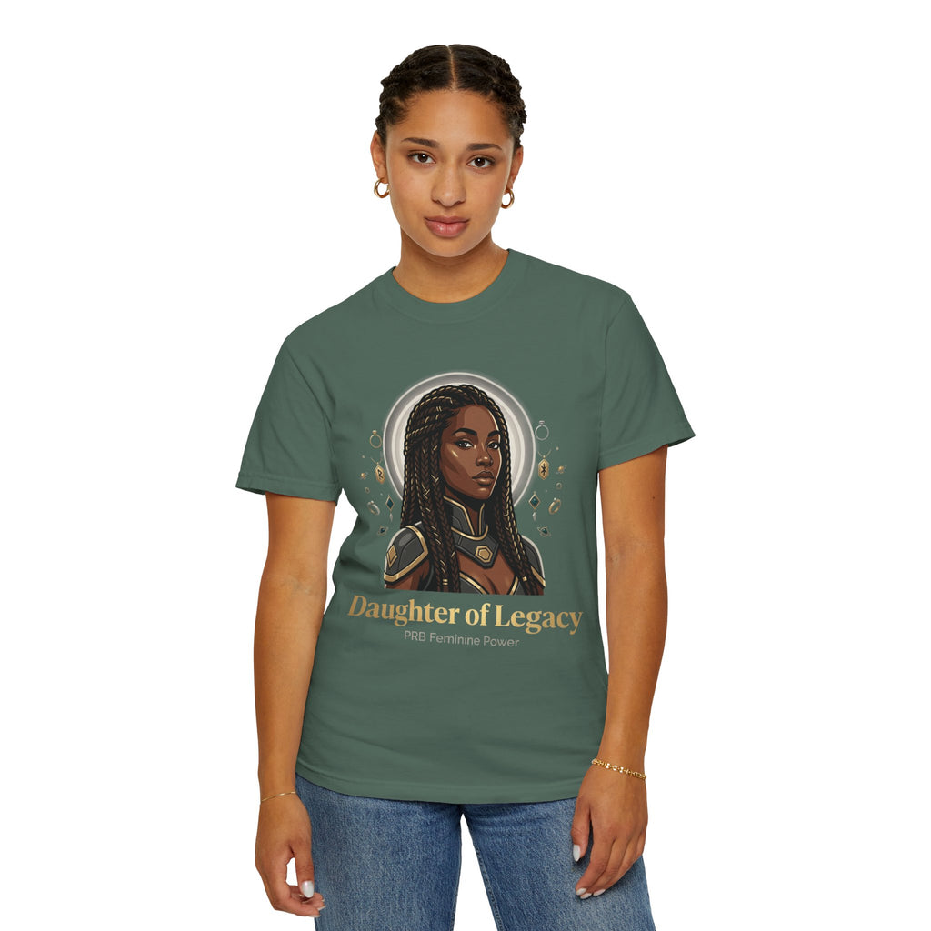 PRB Daughter of Legacy Graphic T-Shirt | Afrocentric Heroine Portrait Tee by Printify
