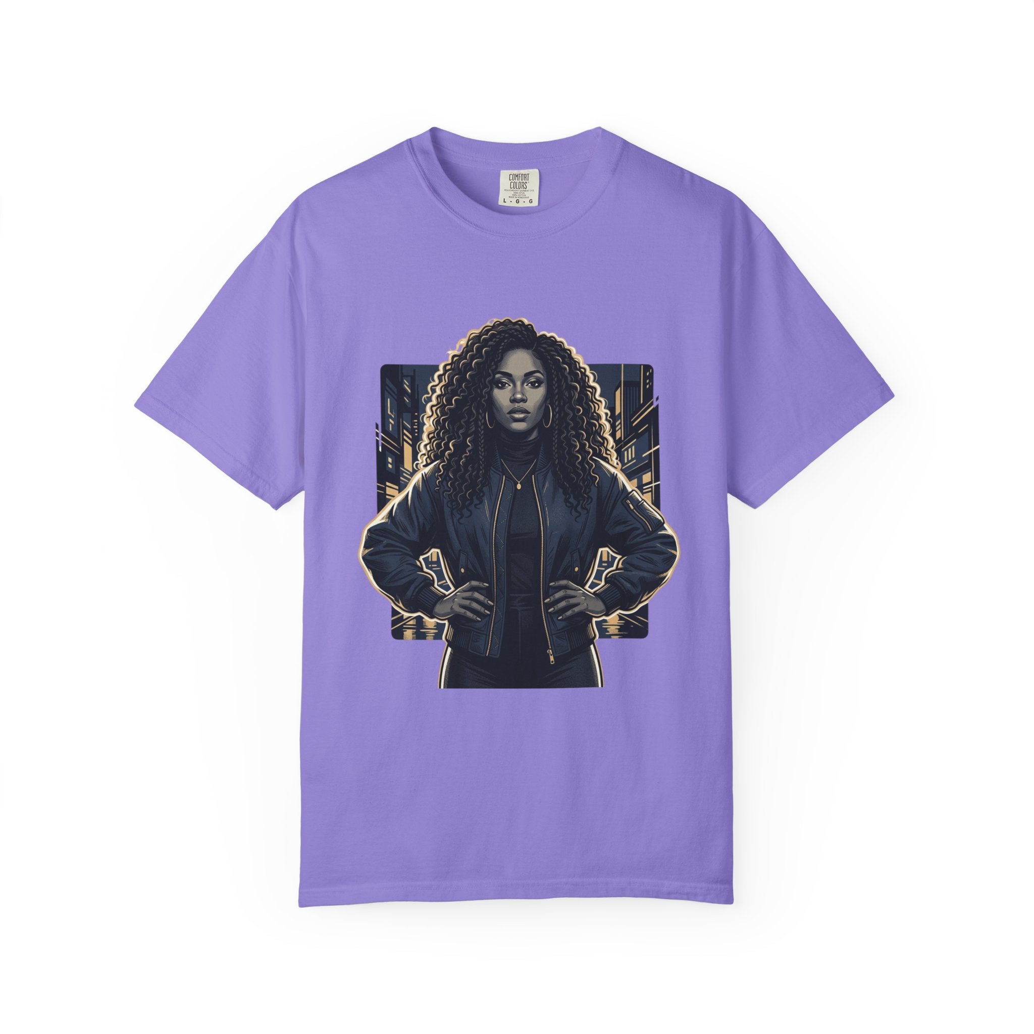 Pretty Rich Bitch The Collection by PRB T-Shirt — Bold Graphic Tee with Empowered Woman Portrait by Power Runs Black