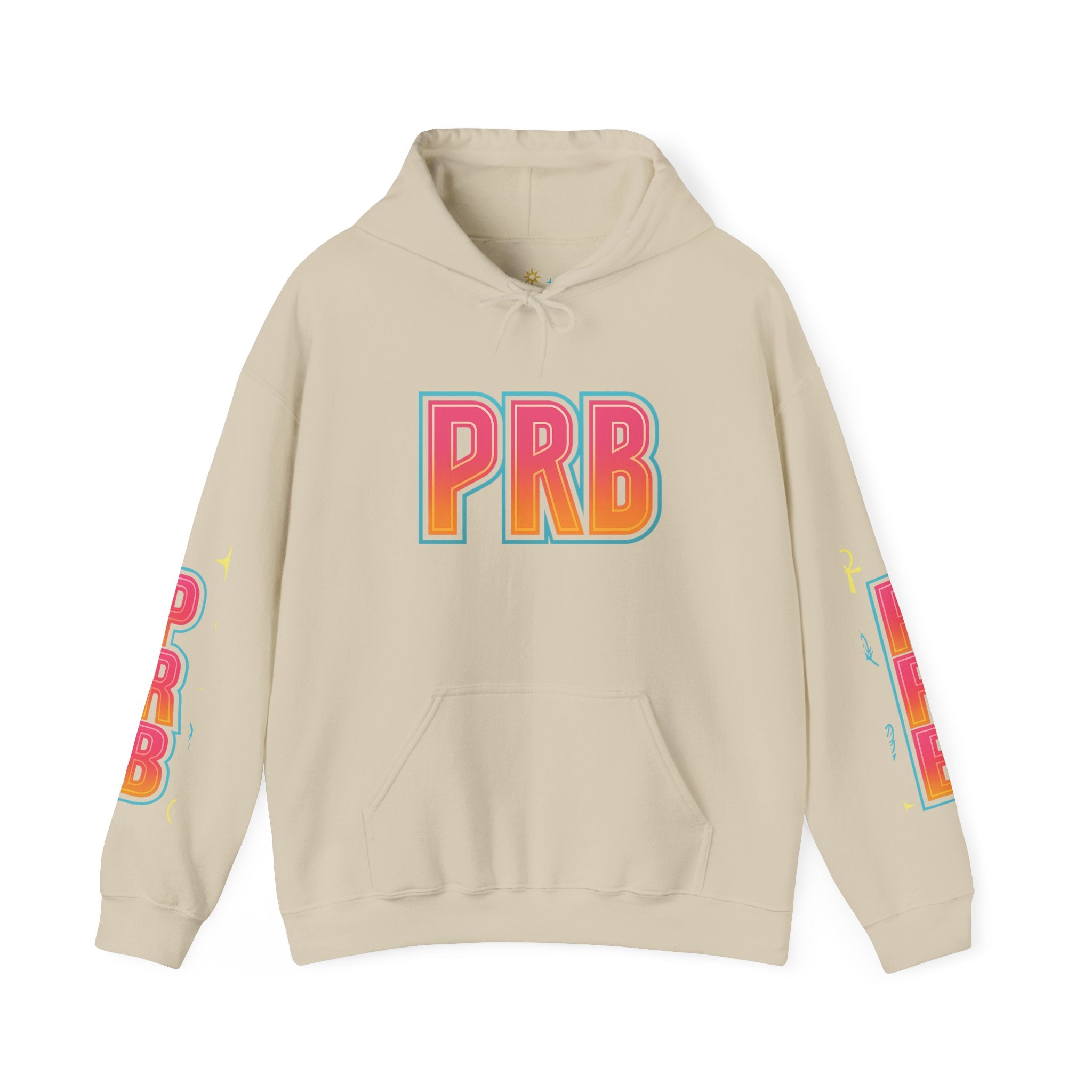 PRB Graphic Hoodie — Colorful Cityscape Pullover by Power Runs Black