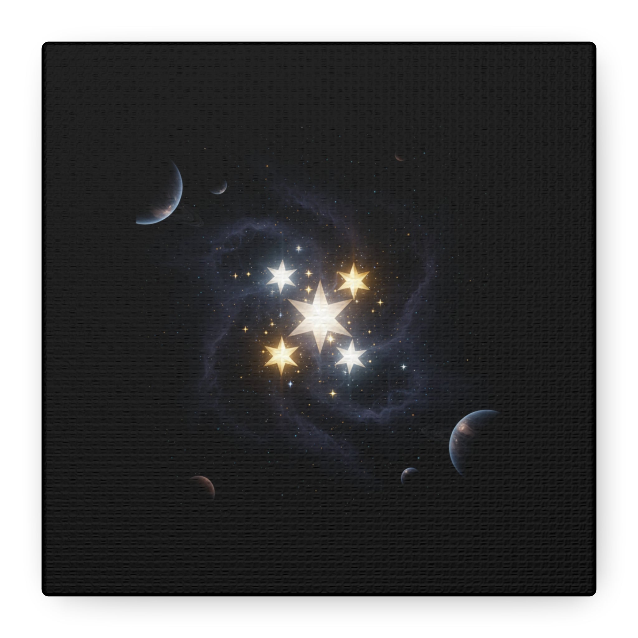 PRB Celestial Star Cluster Matte Canvas Print — Cosmic Planets Wall Art by Printify
