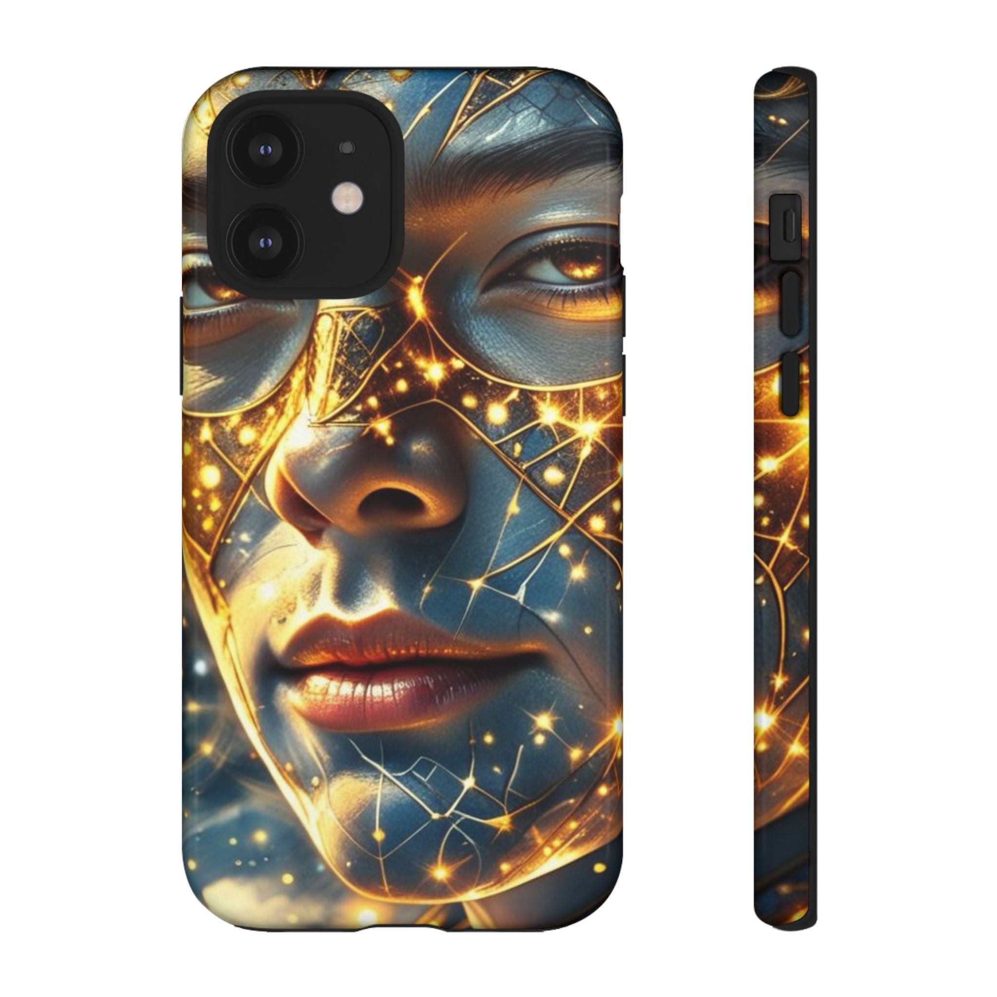 PRB Galactic Portrait Tough Case | Cosmic Face Phone Case, Starry Nebula Design by Printify