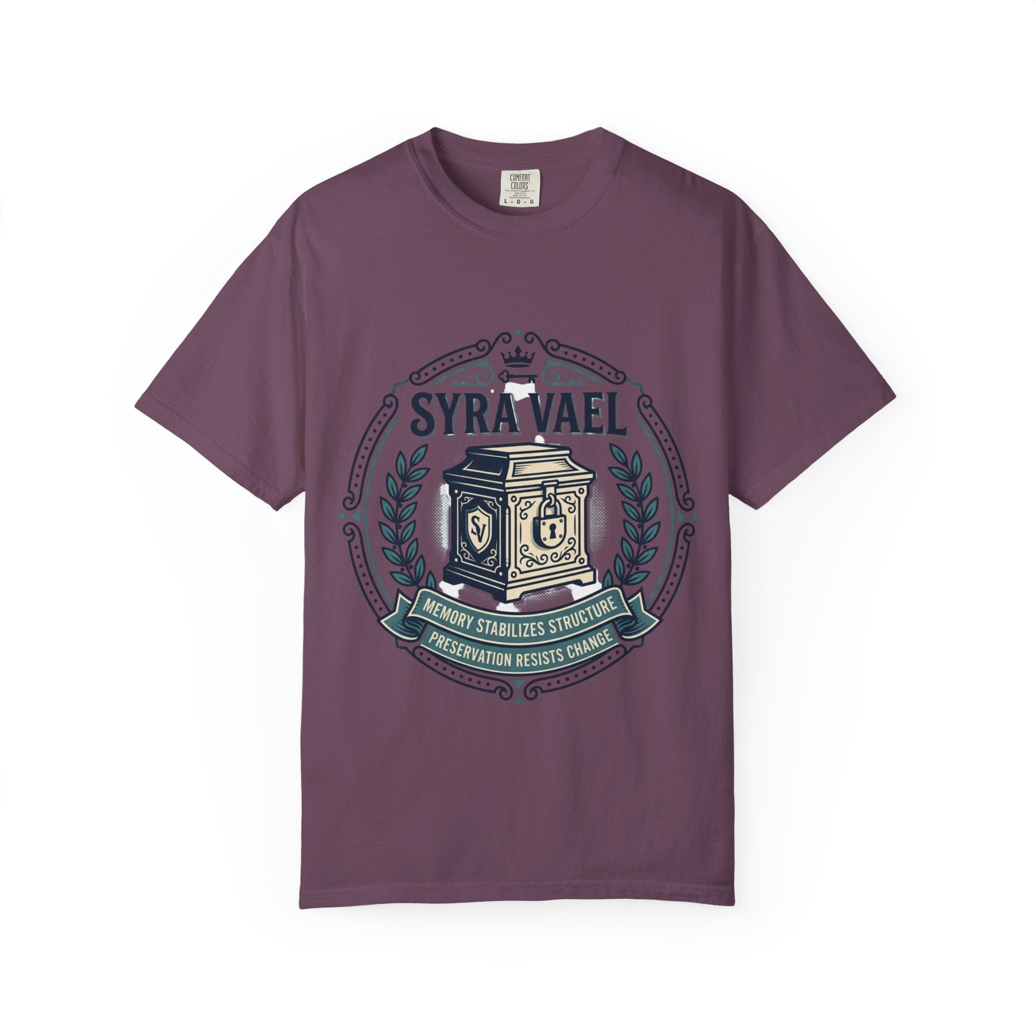 Power Runs Black PRB — Syra Vael Vintage Crest Tee by Power Runs Black