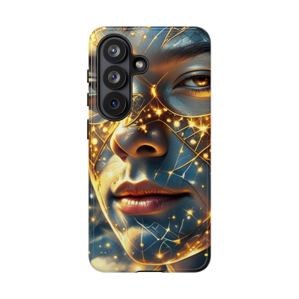 PRB Galactic Portrait Tough Case | Cosmic Face Phone Case, Starry Nebula Design by Printify