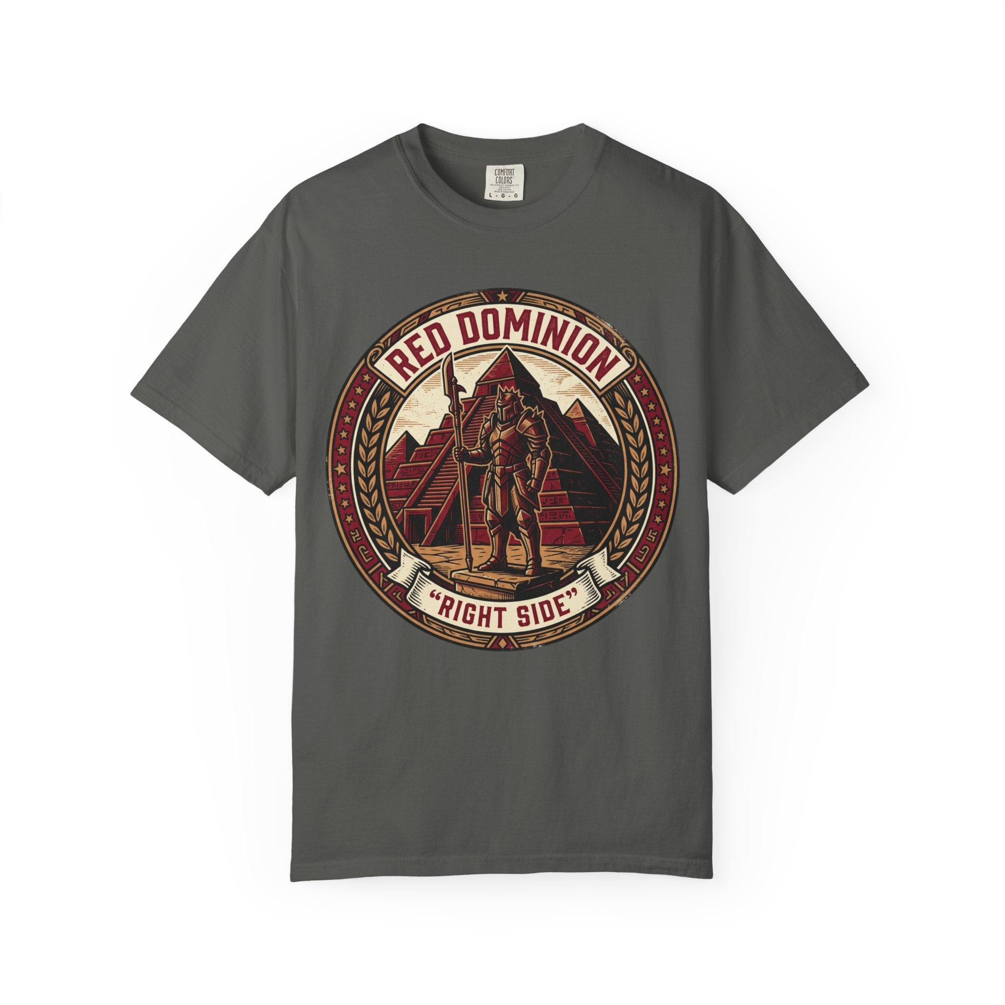 Power Runs Black PRB Red Dominion 'Right Side' Graphic T-Shirt by Power Runs Black