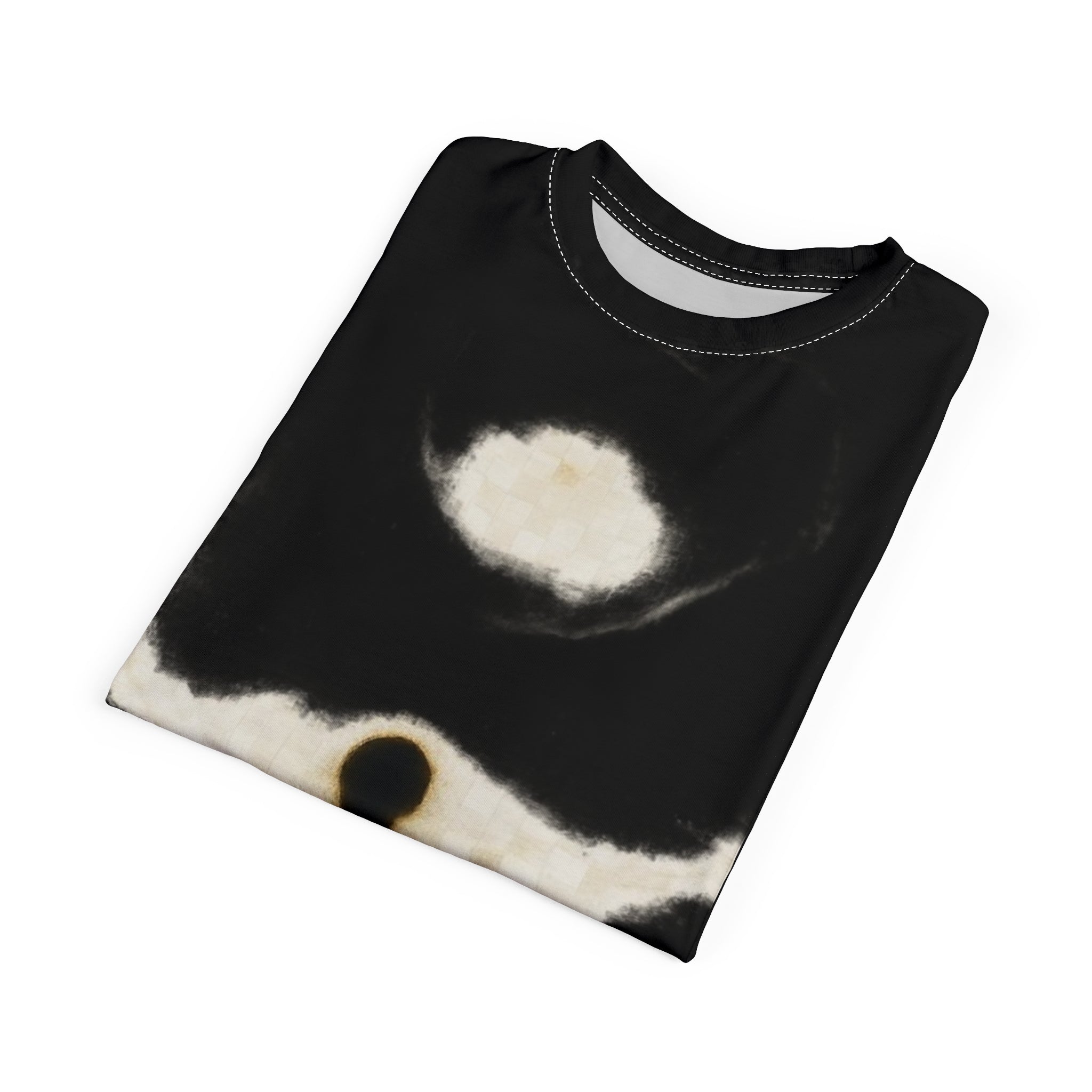 Power Runs Black PRB Black & White tunnel awaits Pattern Tee — All-Over Print Cat Lover Shirt by Power Runs Black