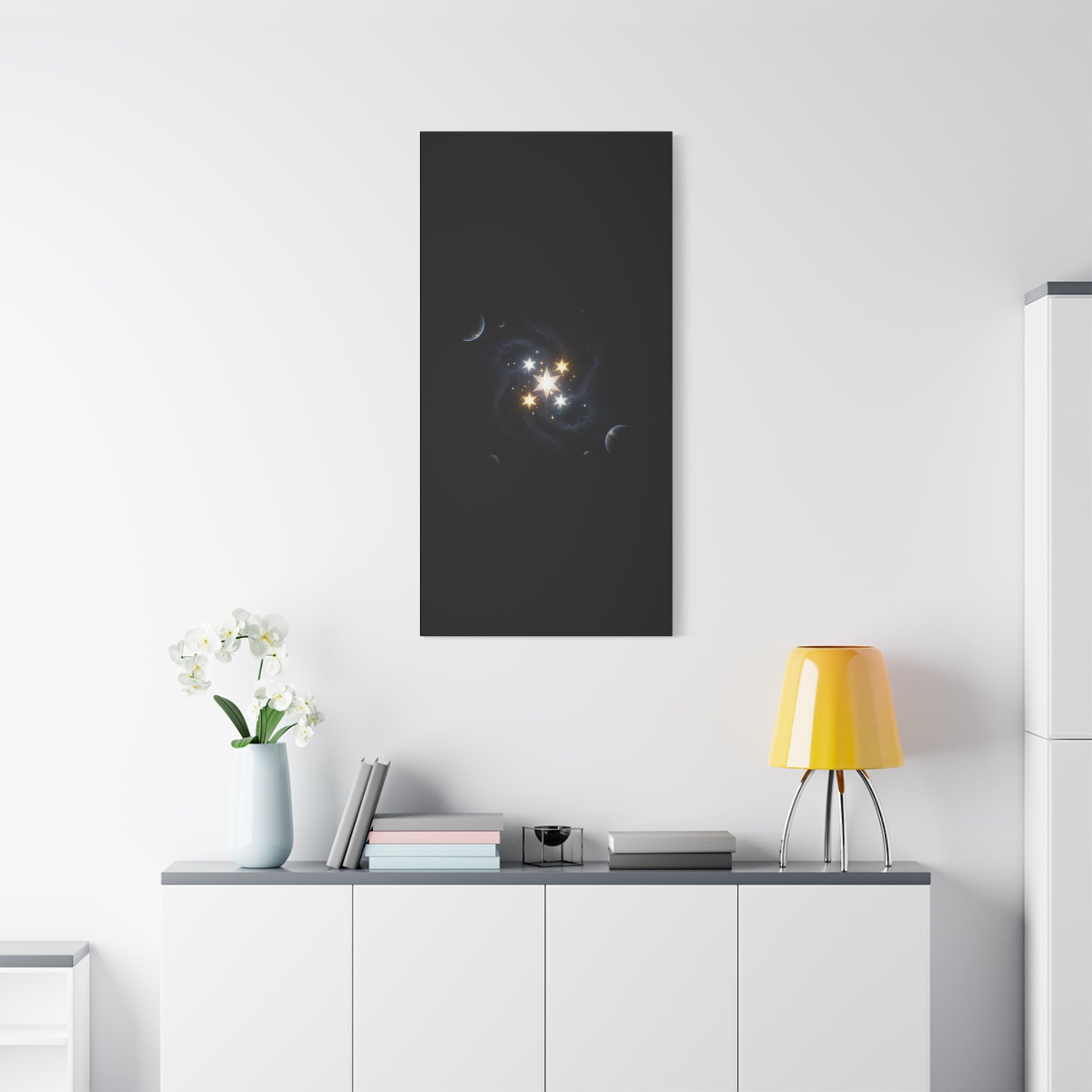 Power Runs Black PRB Glowing Star Constellation Canvas by Power Runs Black