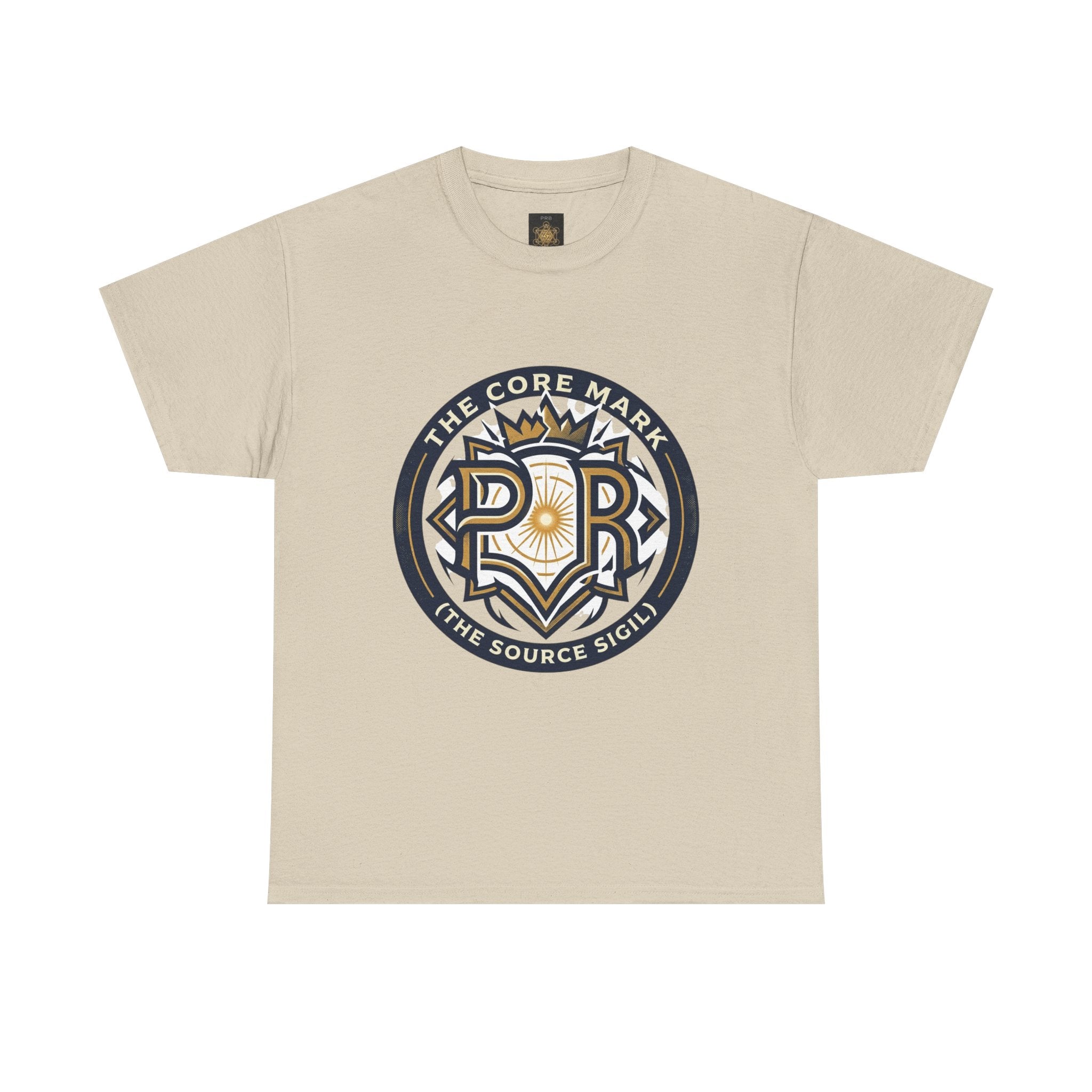 Power Runs Black PRB Core Mark Logo T-Shirt — "The Source Sigil" Retro Emblem Tee by Power Runs Black