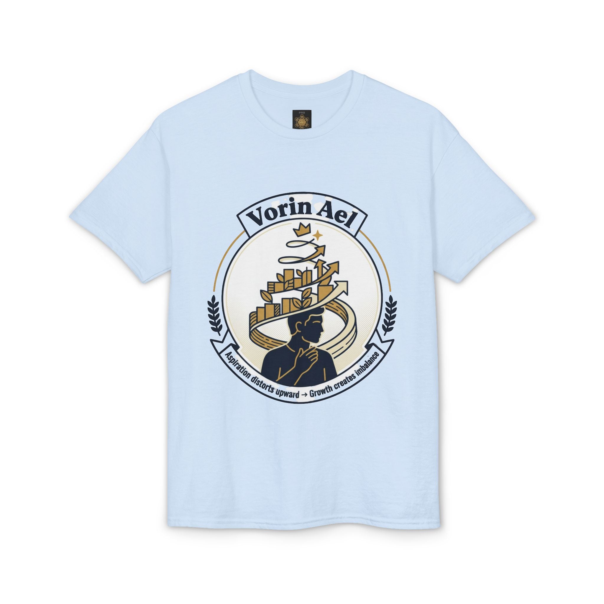 Power Runs Black PRB Vorin Ael Crest T-Shirt — Fantasy Guild Emblem Tee by Printify