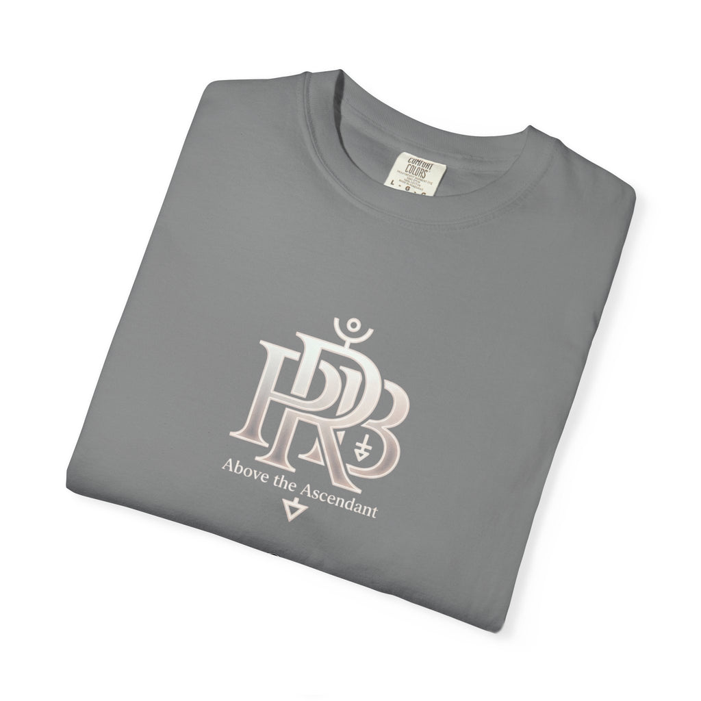 Printify Silhouette Logo T‑Shirt — Minimalist Dressed Figure & PRD Monogram - T-Shirt