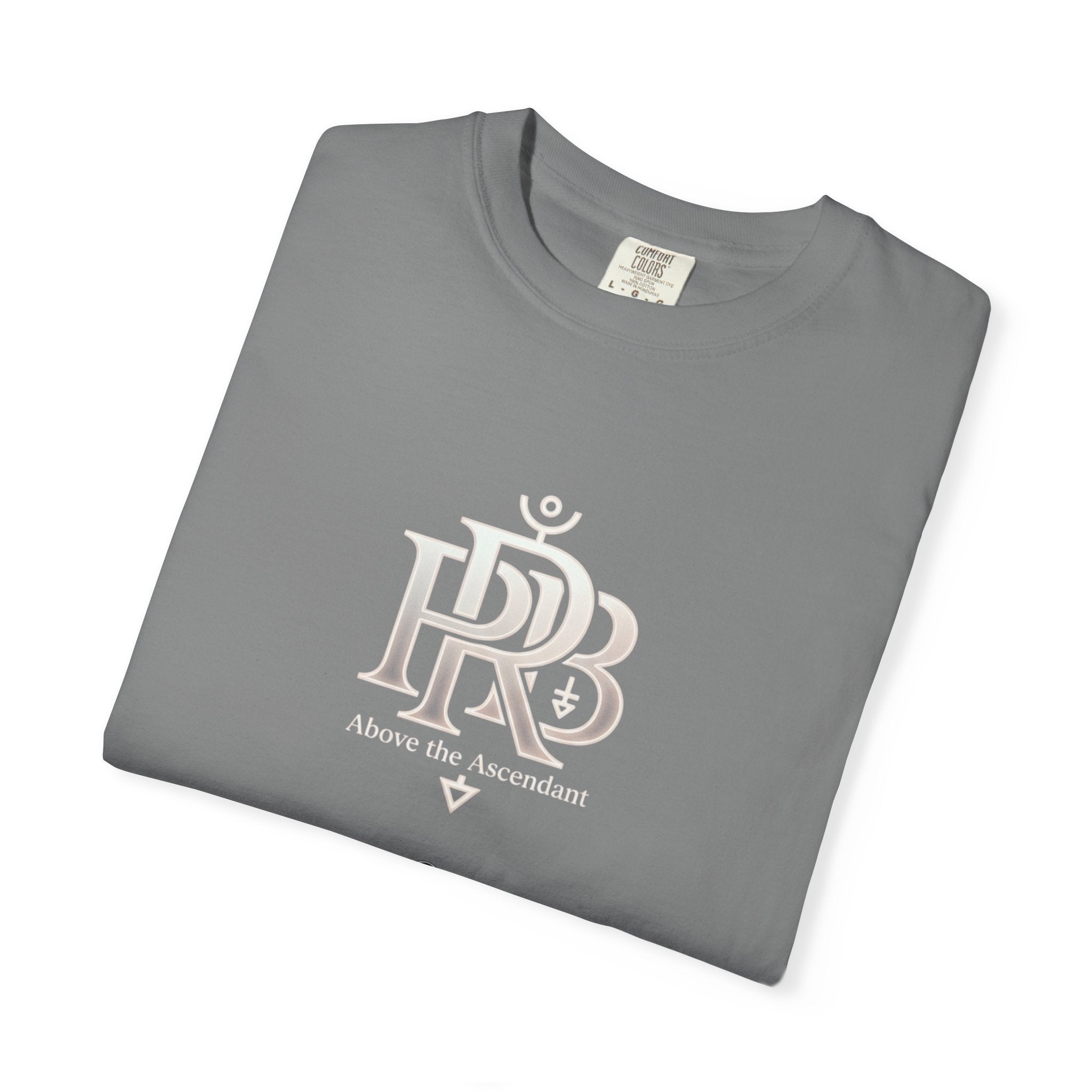 Printify Silhouette Logo T‑Shirt — Minimalist Dressed Figure & PRD Monogram - T-Shirt