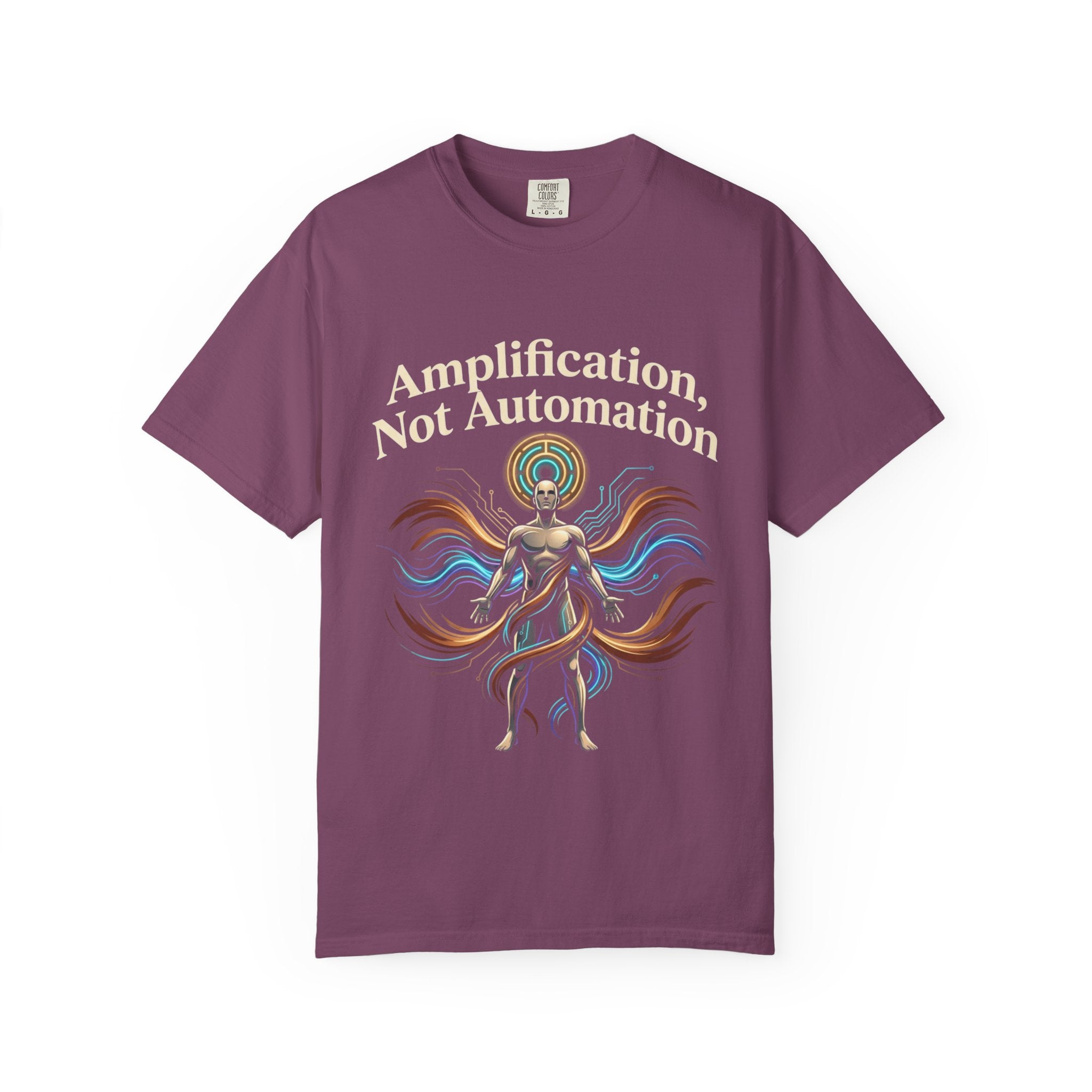 Printify PRB Amplification Not Automation T-Shirt — Abstract Divine Radiance Graphic Tee - T-Shirt