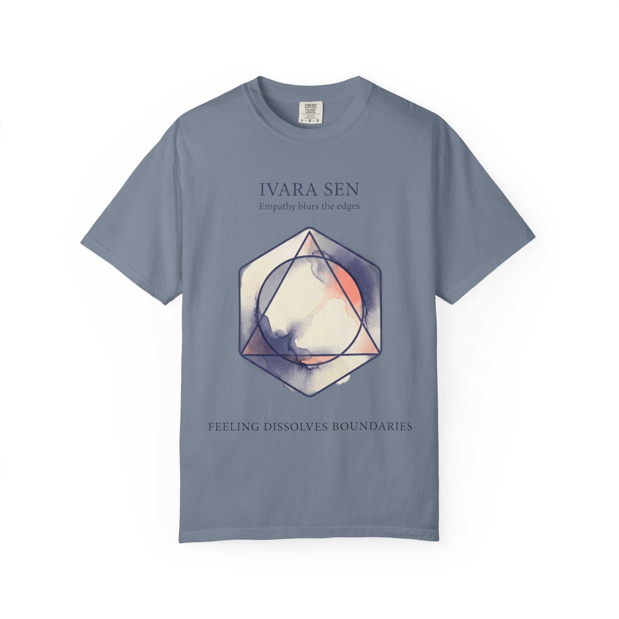 Power Runs Black PRB Abstract Geometric Tee — “Ivara Sen: Feeling Dissolves Boundaries” by Power Runs Black