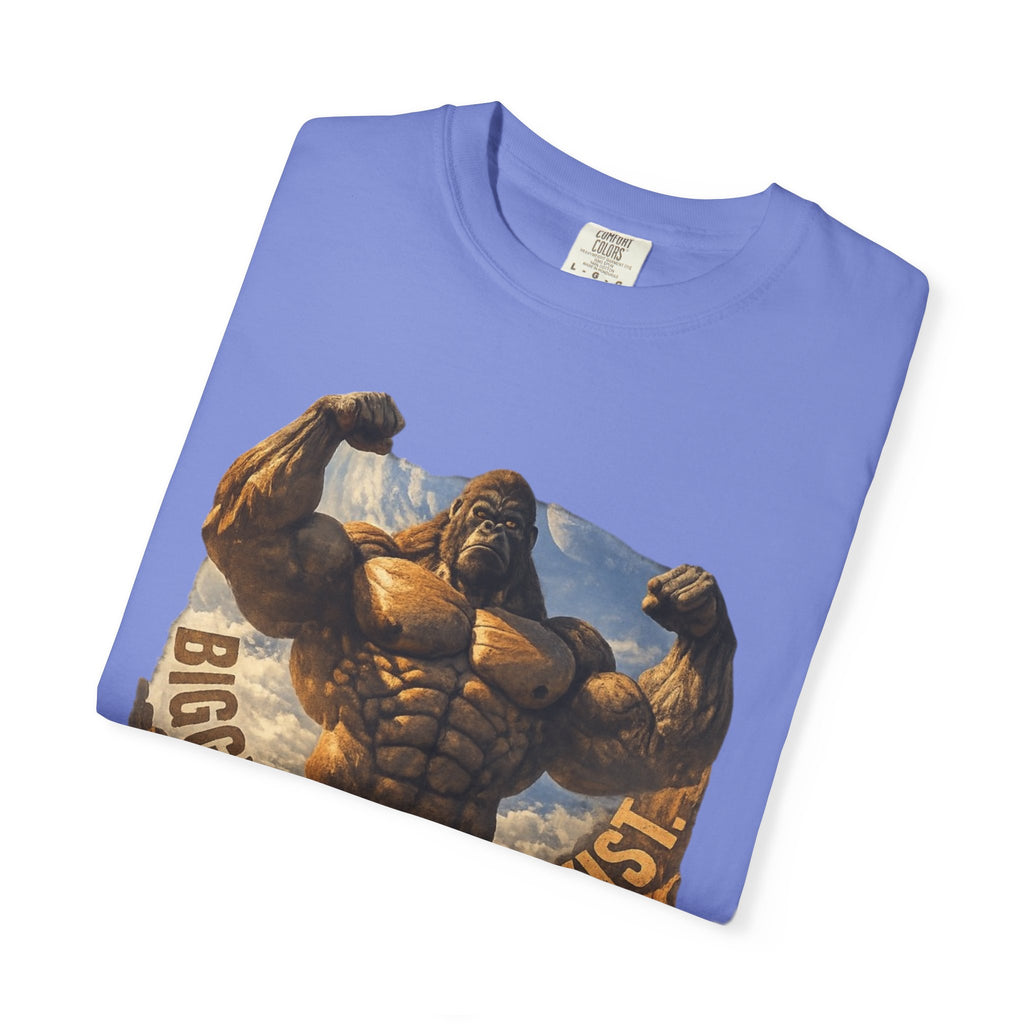 PRB Biggest Flex I Exist T-Shirt — Funny Muscle Gorilla Graphic Tee by Power Runs Black