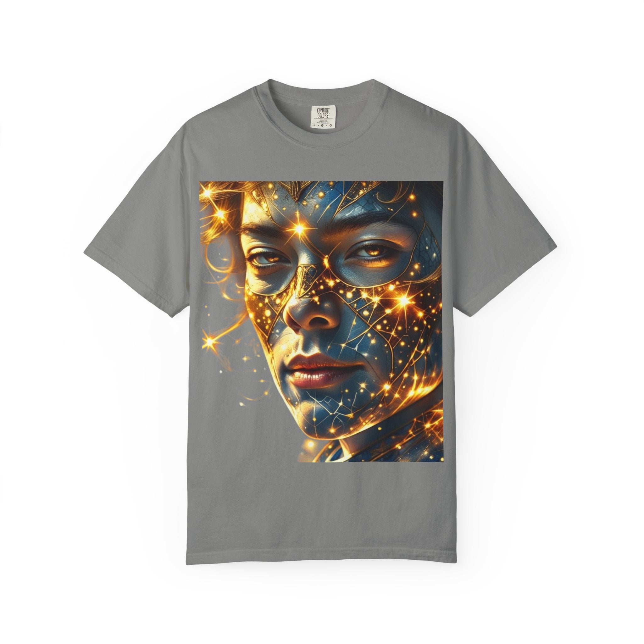 PRB Celestial Glow Unisex Graphic T-Shirt | Luminous Portrait Tee by Power Runs Black
