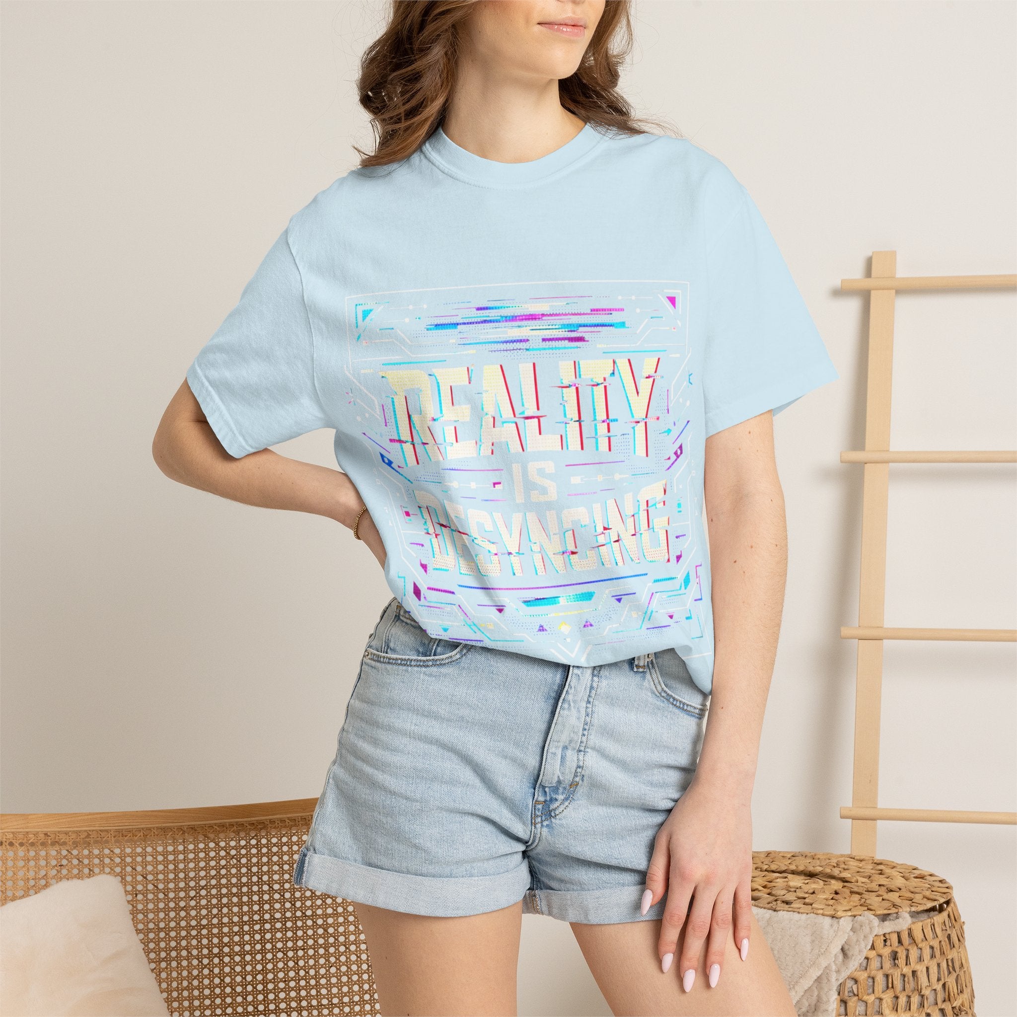 Power Runs Black PRB Glitchy Pastel "Reality Is Desyncing" T-Shirt by Power Runs Black