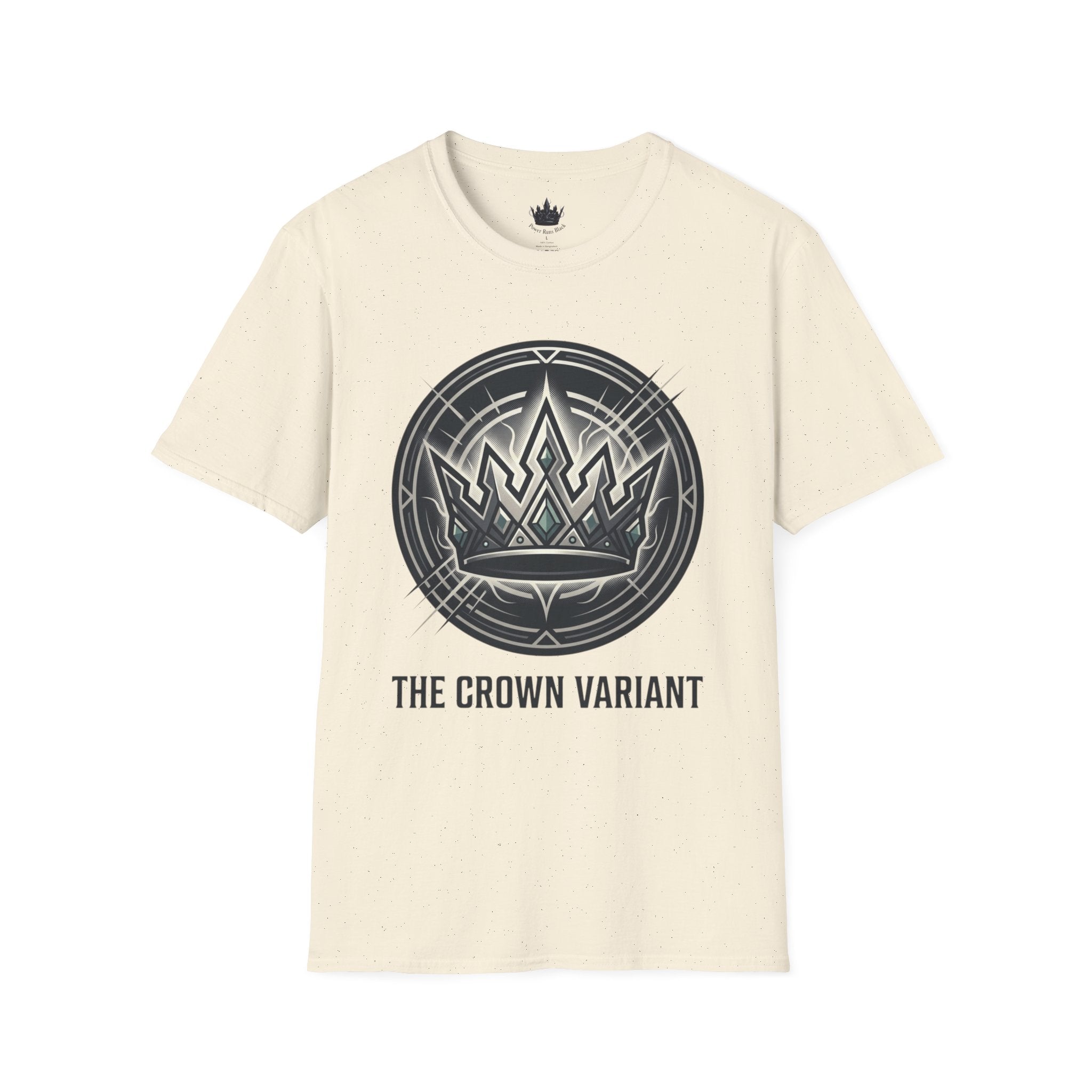 Power Runs Black PRB Crown Variant Graphic T-Shirt — The Crown Variant Emblem by Printify