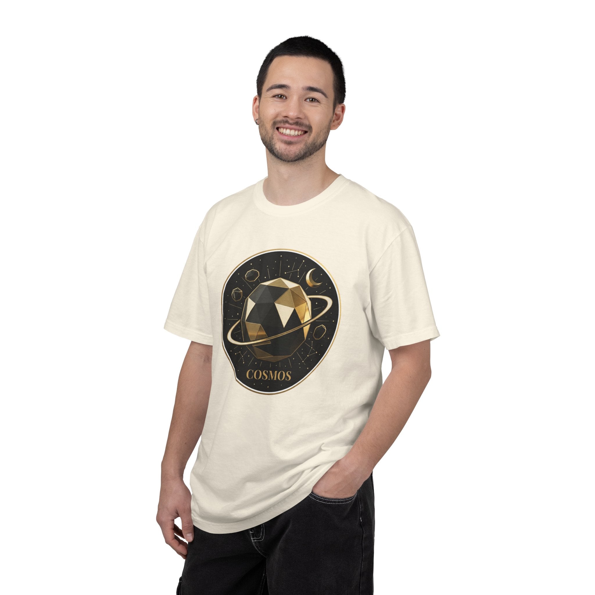 PRB Cosmos Geometric Planet T-Shirt by Power Runs Black