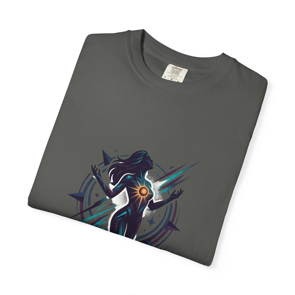 Power Runs Black PRB Ascension Graphic T-Shirt — Cosmic Silhouette Tee by Power Runs Black