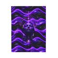 Power Runs Black Mystic Violet Aura Velveteen Plush Blanket by Power Runs Black