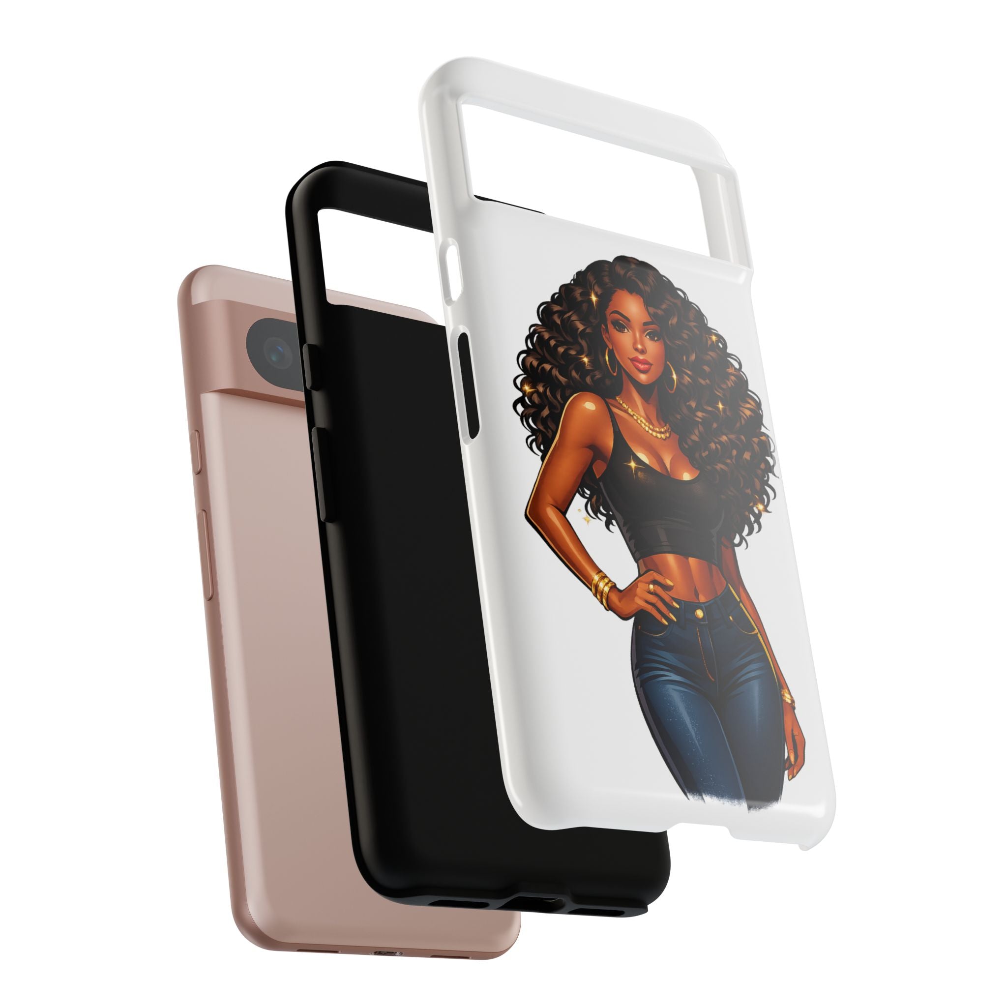 Pretty Rich Bitch by PRB Curly Hair Phone Case by Printify
