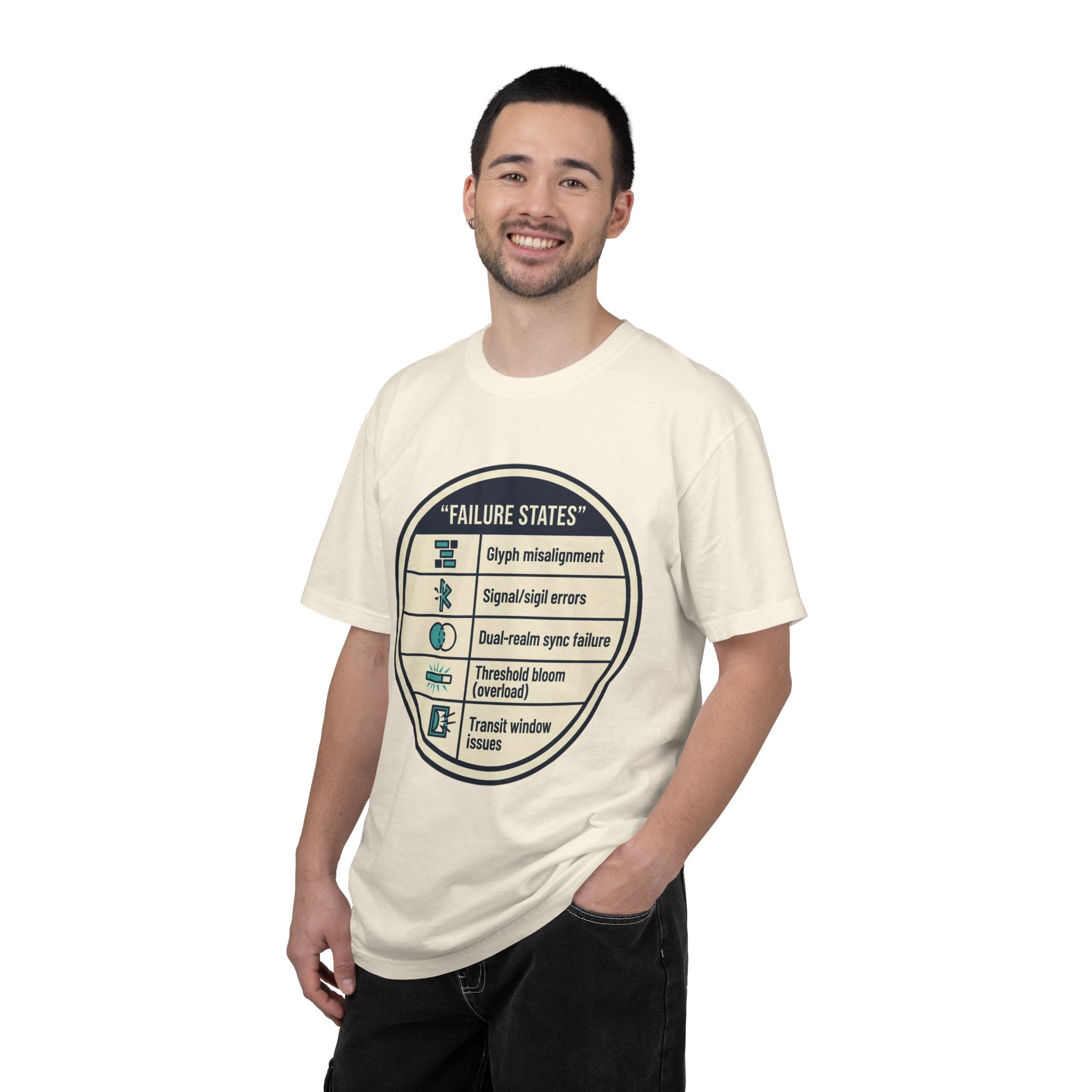 Power Runs Black PRB Failure States T-Shirt — Sci‑Fi Status Badge Graphic Tee by Printify