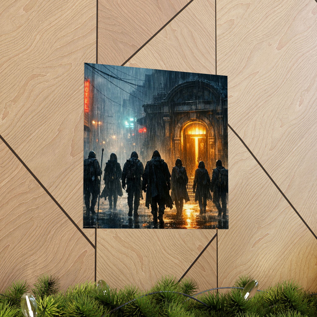 Power Runs Black PRB The Starbound Seven Matte Vertical Posters by Printify