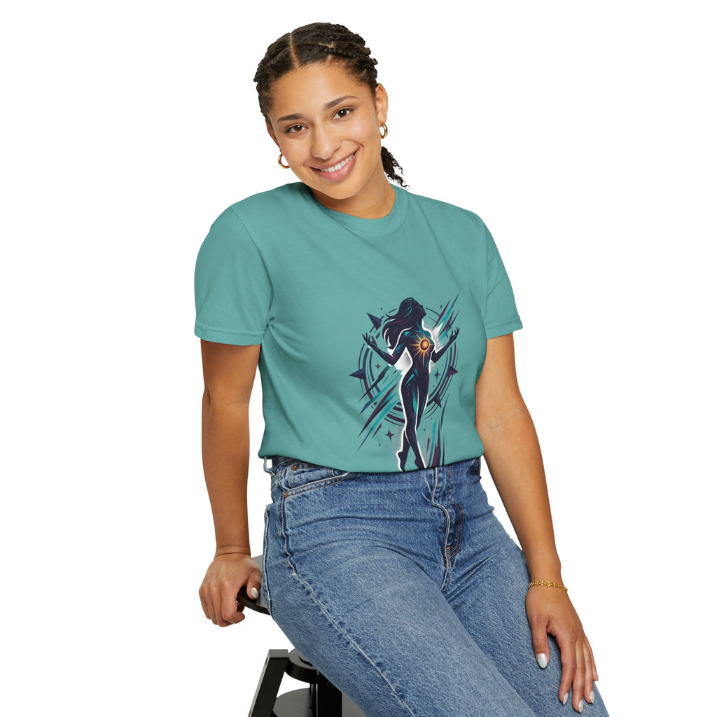 Power Runs Black PRB Ascension Graphic T-Shirt — Cosmic Silhouette Tee by Power Runs Black
